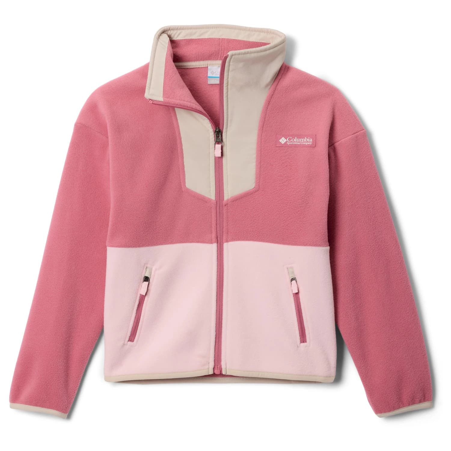 Детско поларено яке Columbia Kid's Sequoia Grove Full Zip Fleece Fleece jumper - Rosette / Dark Stone / Satin Pink