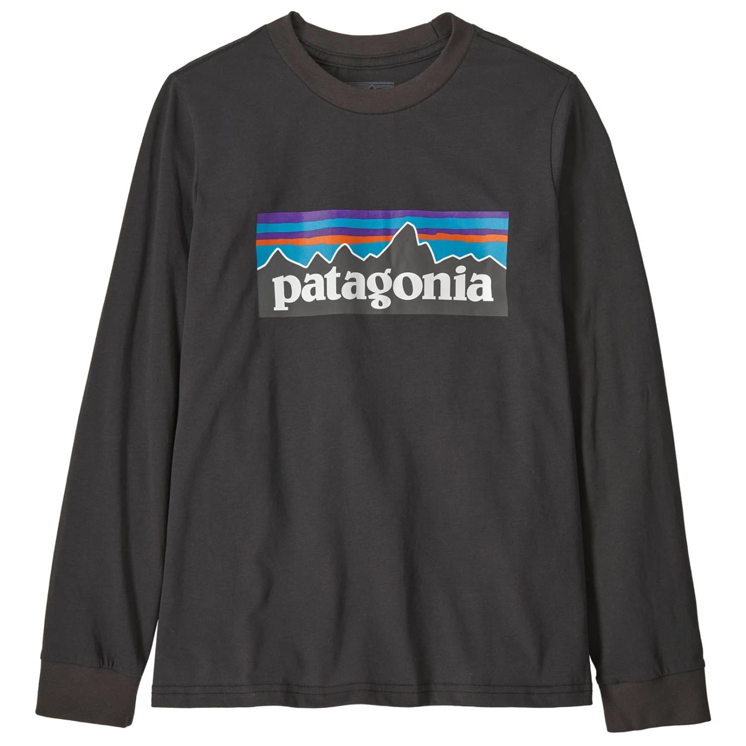 Детски пуловер Patagonia Kid's L/S P-6 Logo T-Shirt Jumper - Ink Black