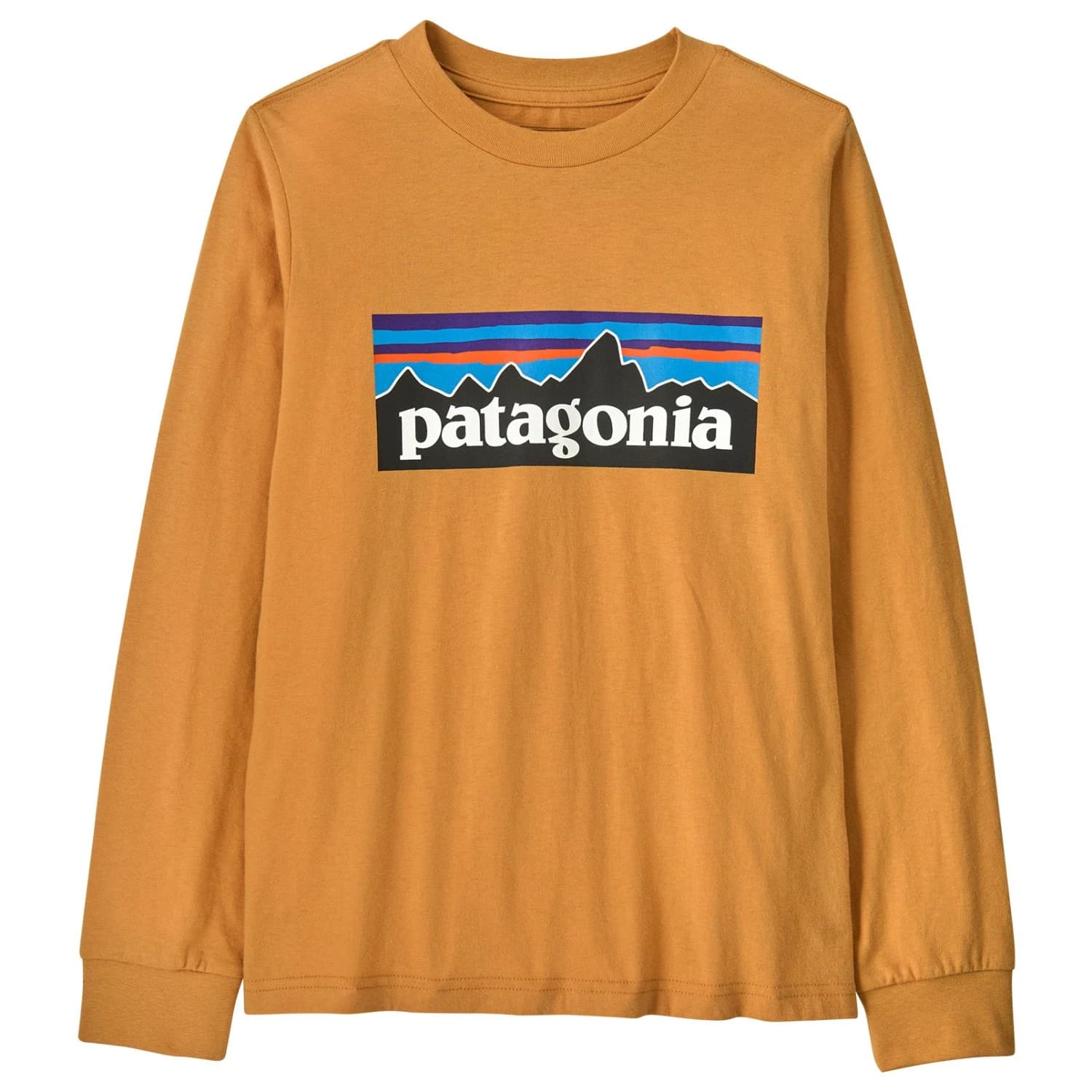 Детски пуловер Patagonia Kid's L/S P-6 Logo T-Shirt Jumper - Dried Mango