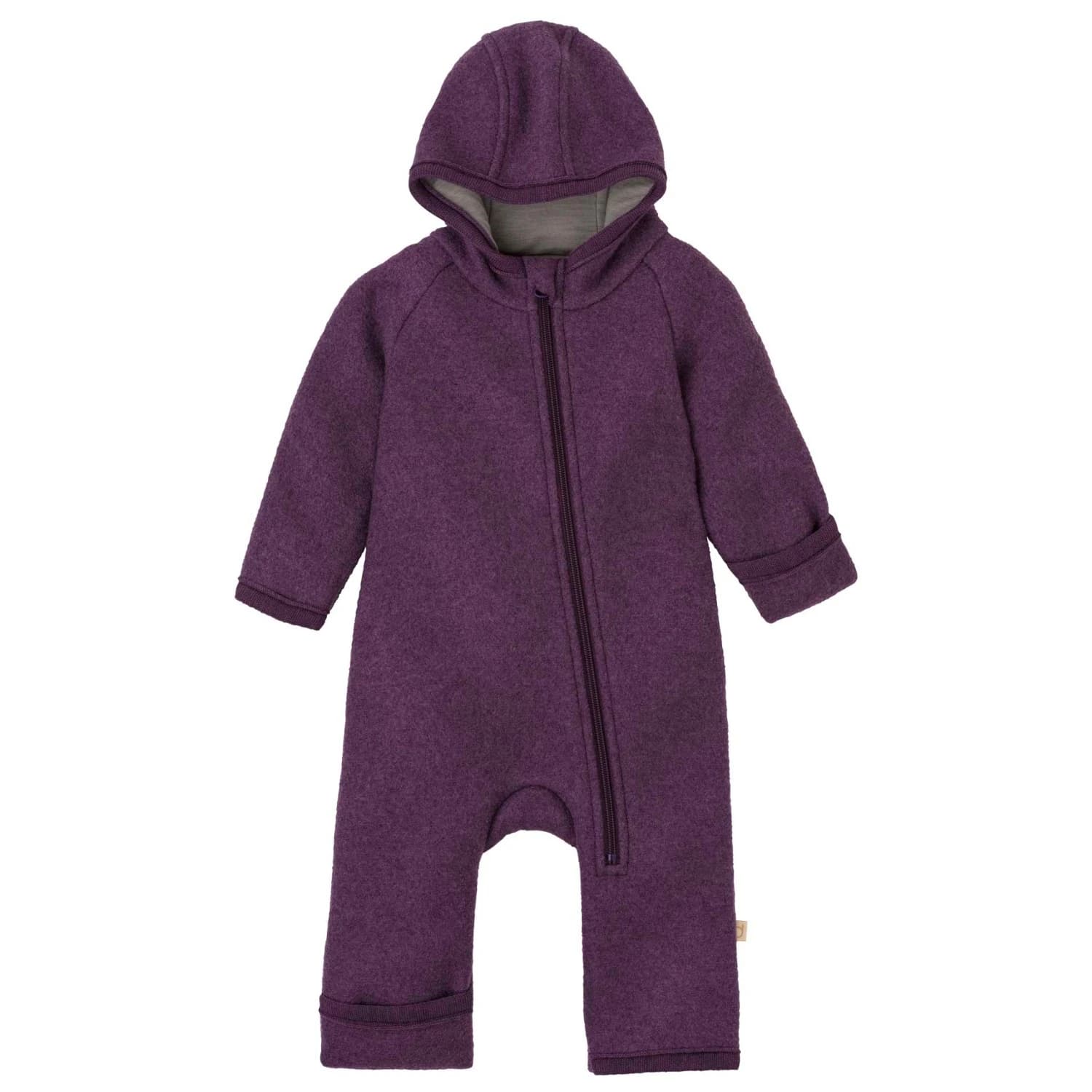 Детски цял костюм disana Kid's Zipp-Overall Overall - Aubergine