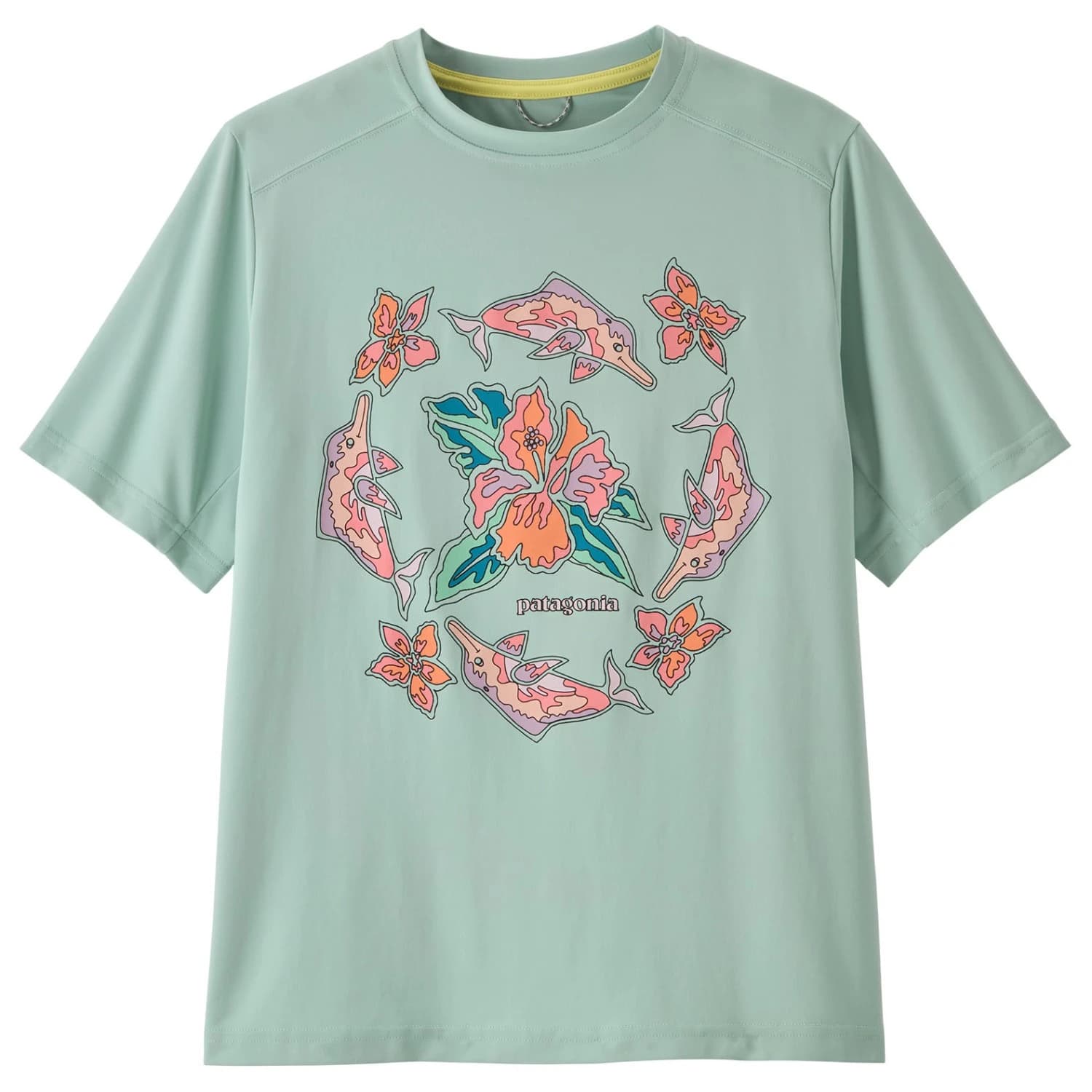 Детска плажна тениска от ликра Patagonia Kid's Cap SW T-Shirt Sport shirt - Riverbloom: Thin Ice