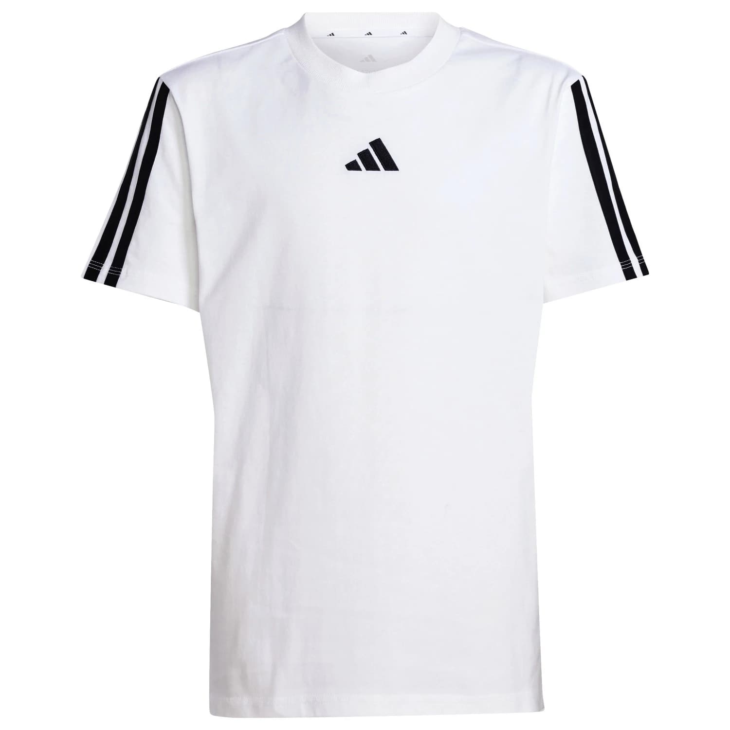 Детска тениска adidas Kid's 3 Stripes Tee 160 T-shirt - White / Black
