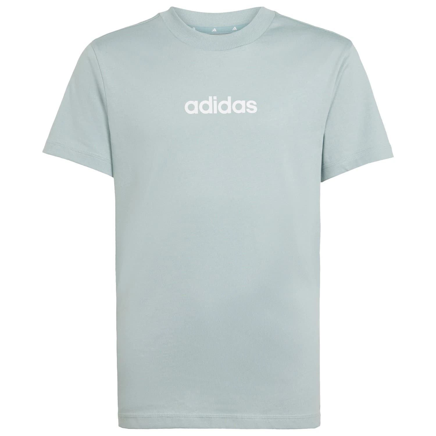 Детска тениска adidas Kid's Linear Tee 160 T-shirt - Wonder Sage / White