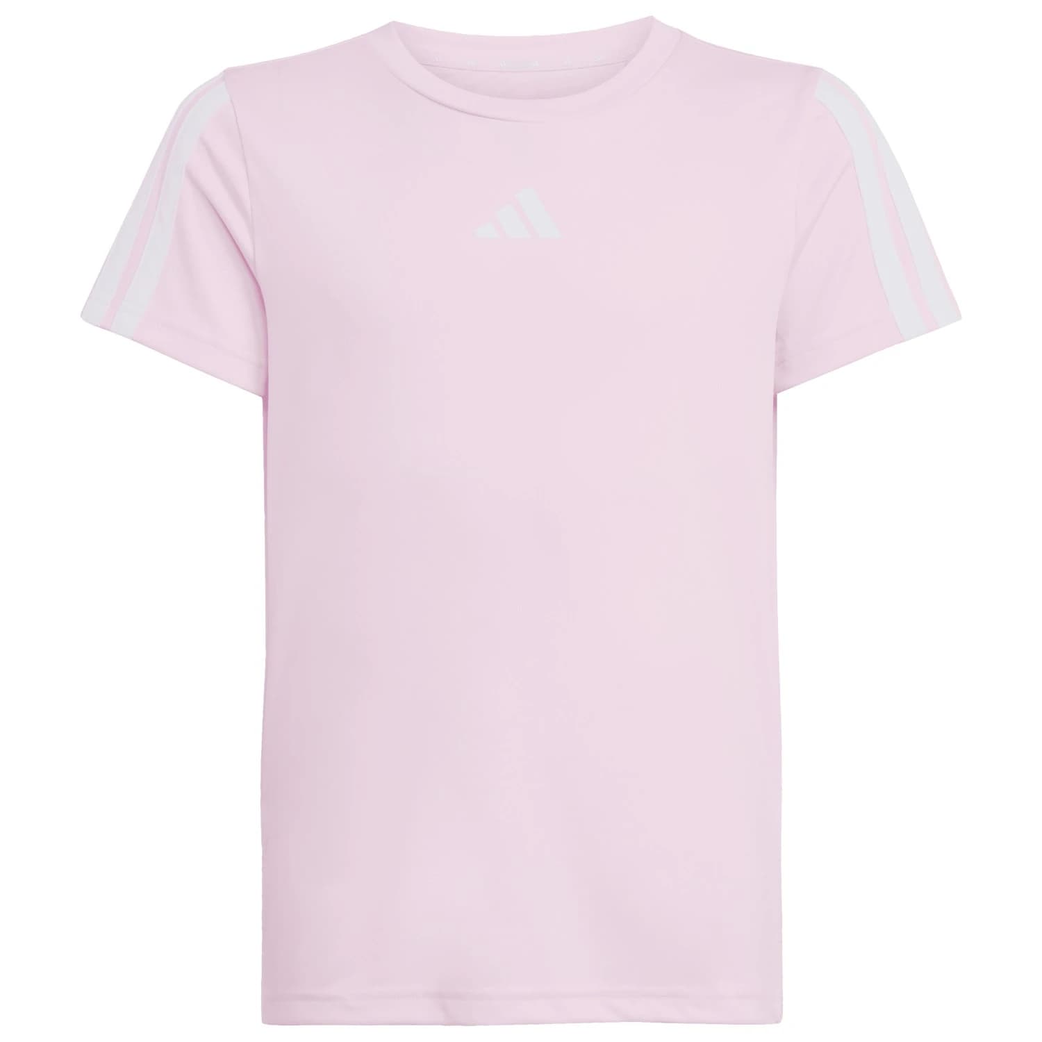 Детска спортна тениска adidas Kid's Training Essential 3 Stripes Tee T-shirt - Clear Pink / White