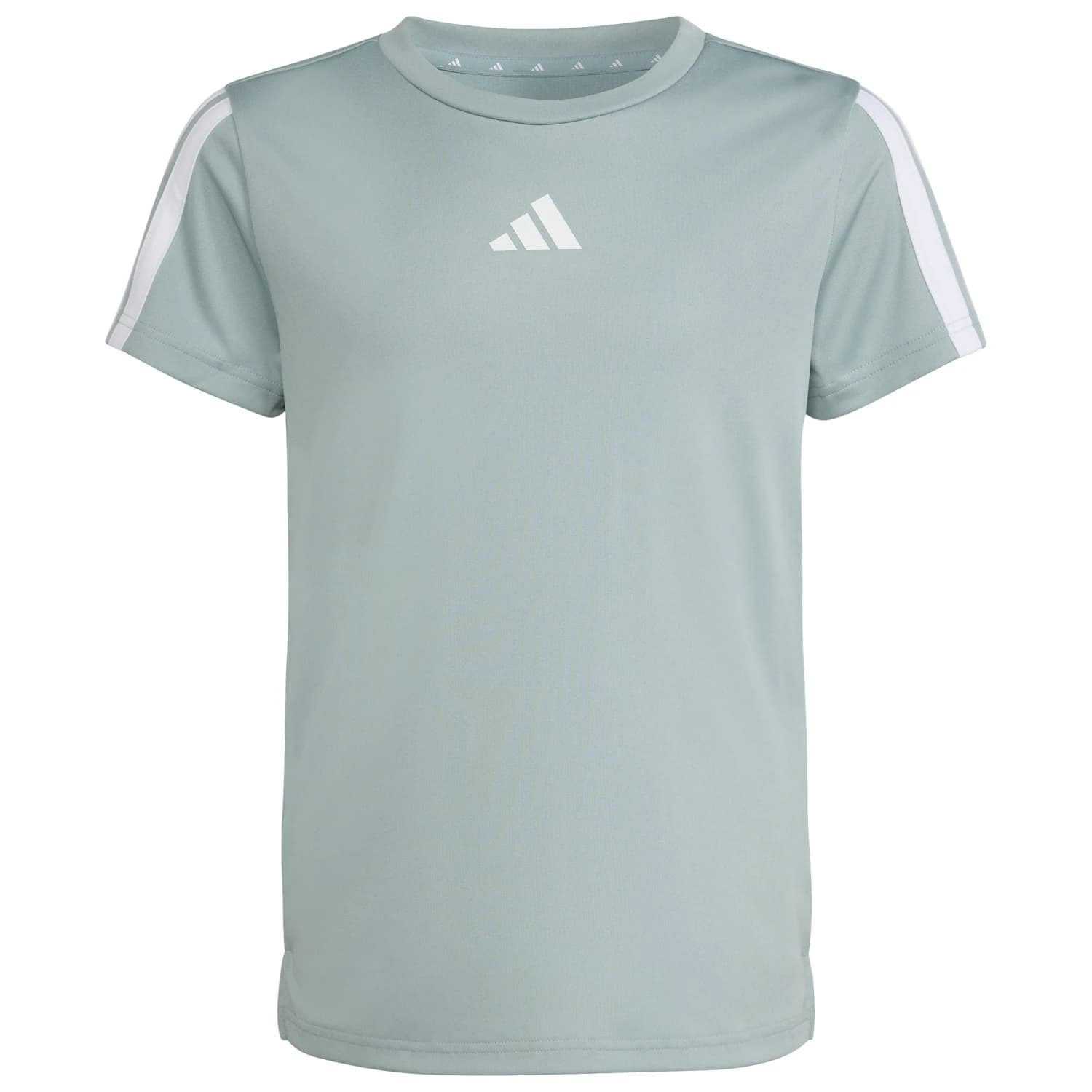 Детска спортна тениска Adidas Kid's Training Essential 3 Stripes Tee T-shirt - Wonder Sage / White