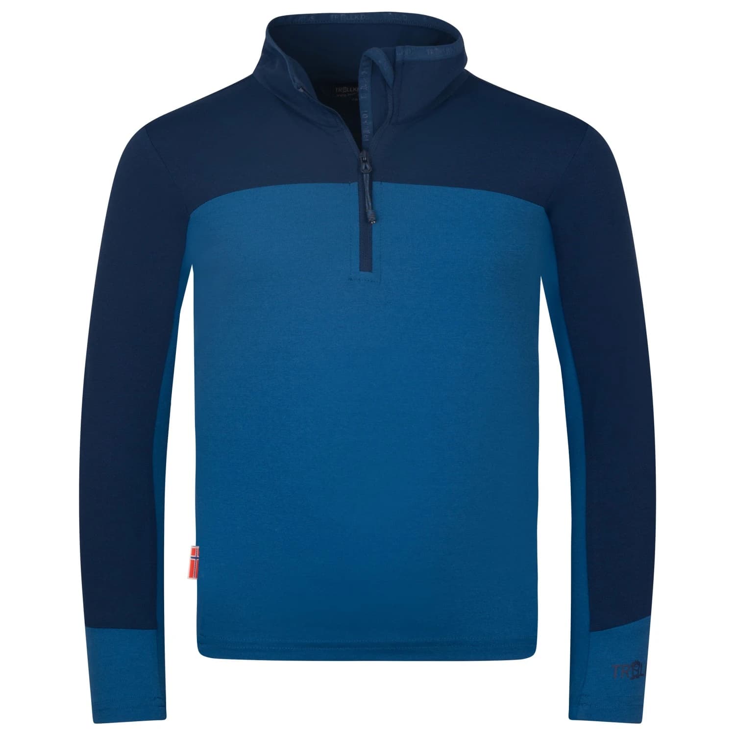 Детска спортна тениска Trollkids Kid's Steinkjer Shirt Sport shirt - Alpine Blue / Dark Indigo