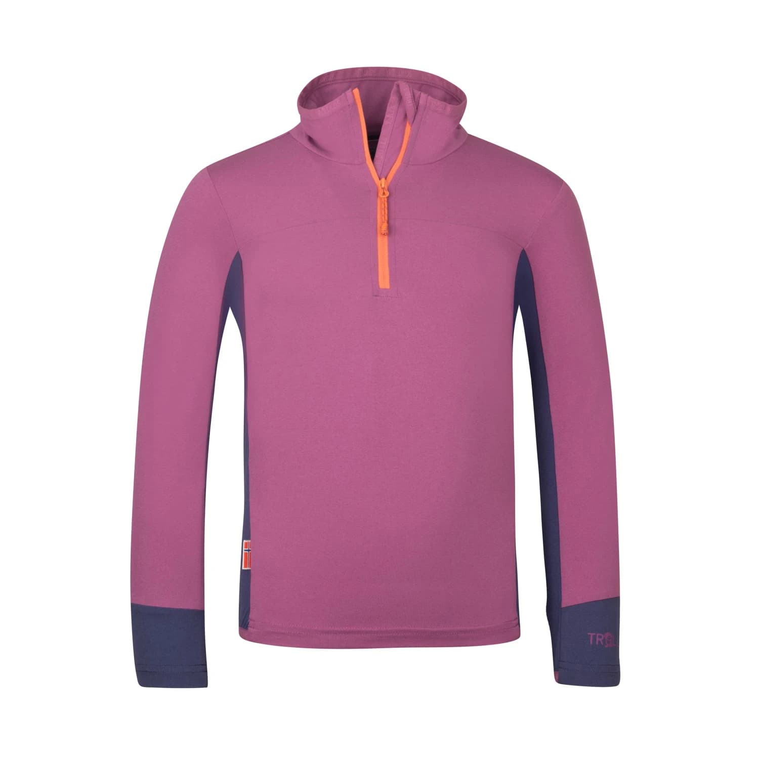 Детска спортна тениска Trollkids Kid's Steinkjer Shirt Sport shirt - Mallow Pink / Violet Blue / Papaya