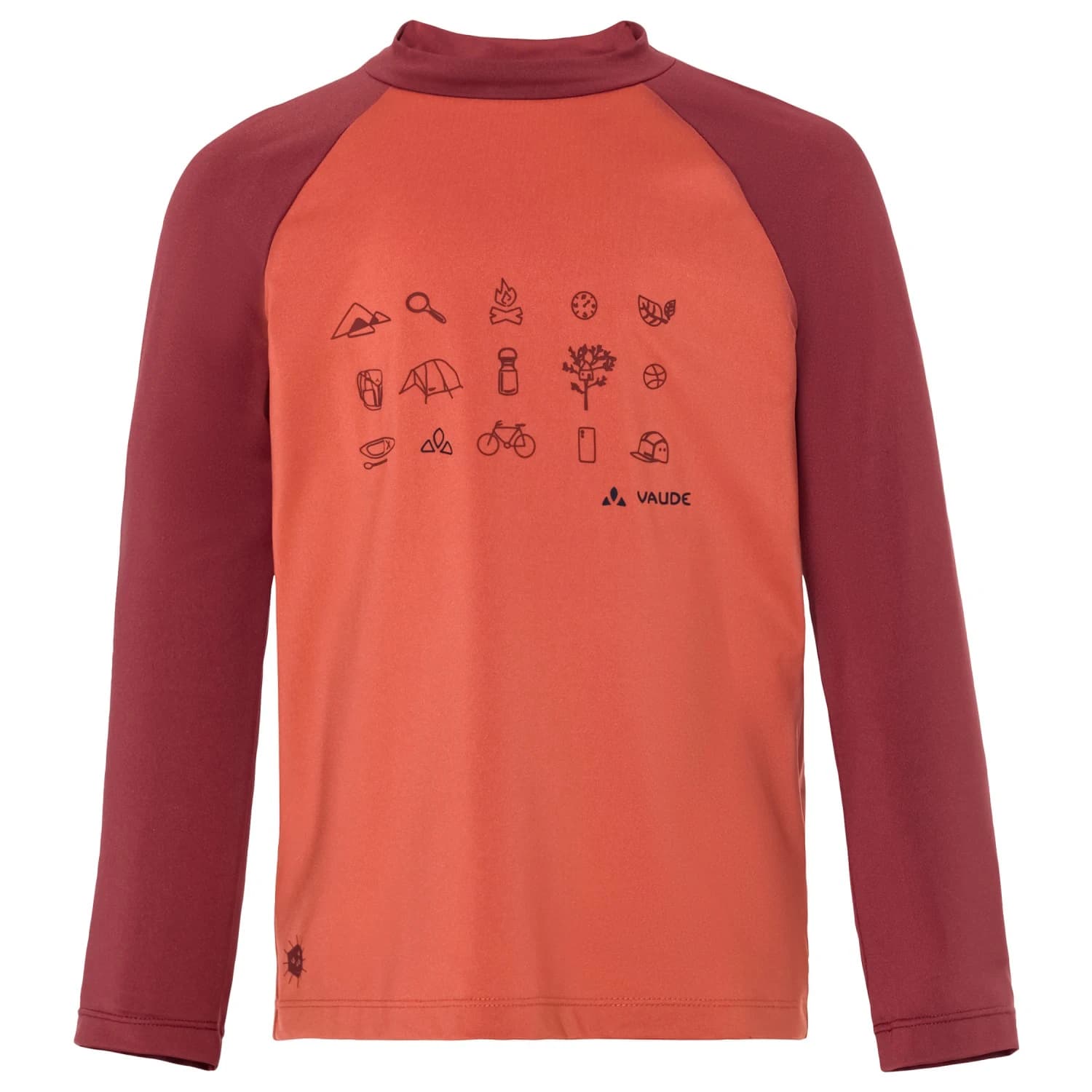 Детска спортна тениска Vaude Kid's Solaro L/S T-Shirt III Sport shirt - Hotchili