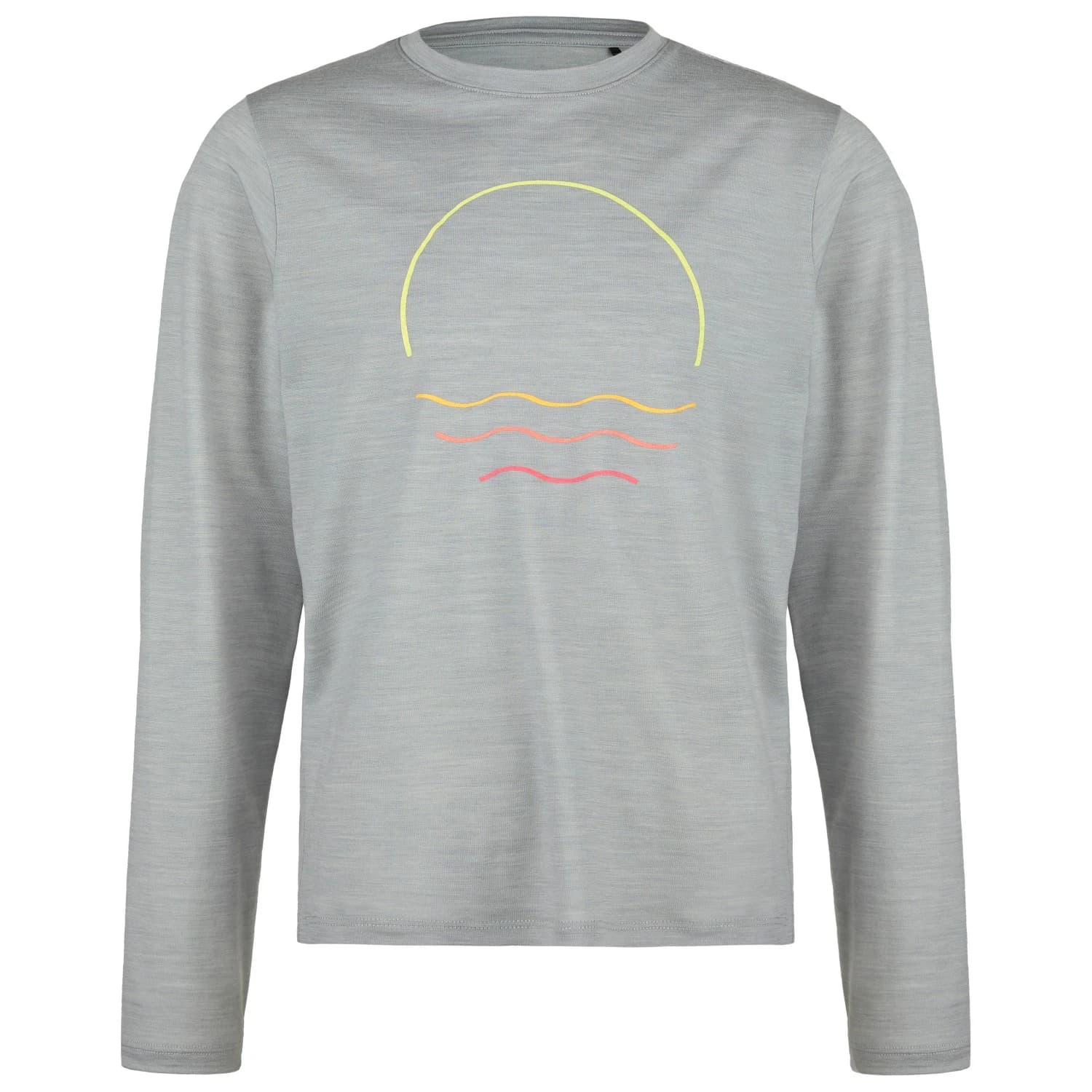 Детска мериносова блуза Stoic Kid's Merino155 LaholmSt. Print L/S Merino shirt - Medium Grey / Iron Grey