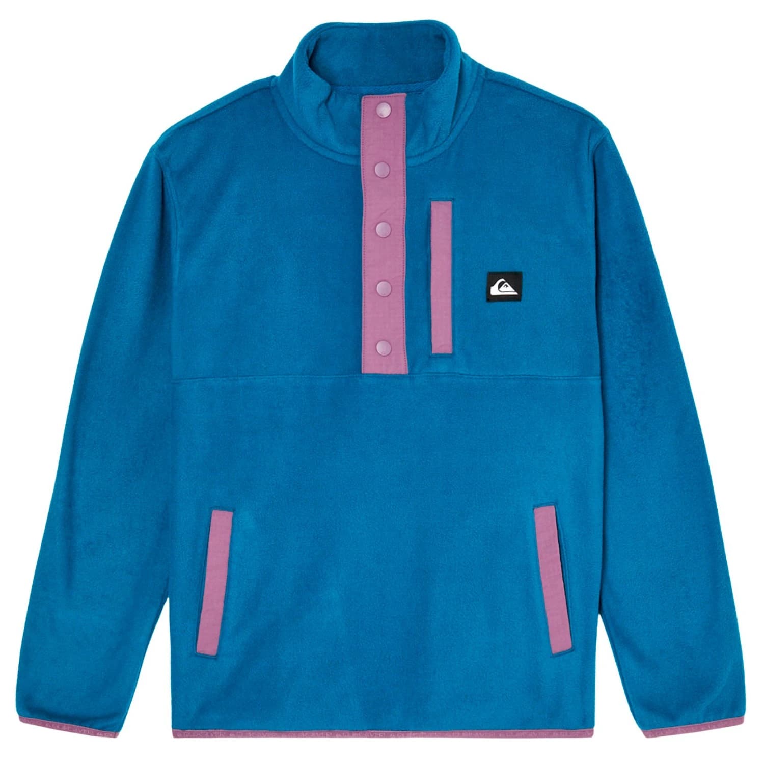 Детски поларен пуловер Quiksilver Kid's No Destination Half Snap Fleece jumper - Blue Coral