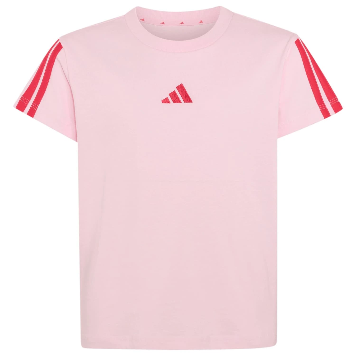 Тениска adidas Girl's 3-Stripes Tee T-shirt - Clear Pink / Power Pink