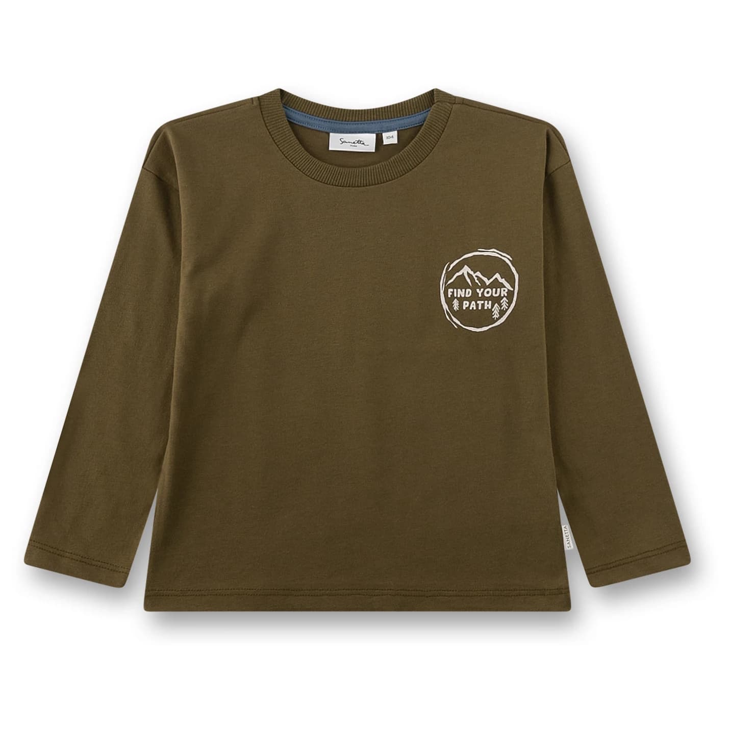 Детска блуза с дълъг ръкав Sanetta Kid's Shirt 12303 Longsleeve - Dark Olive