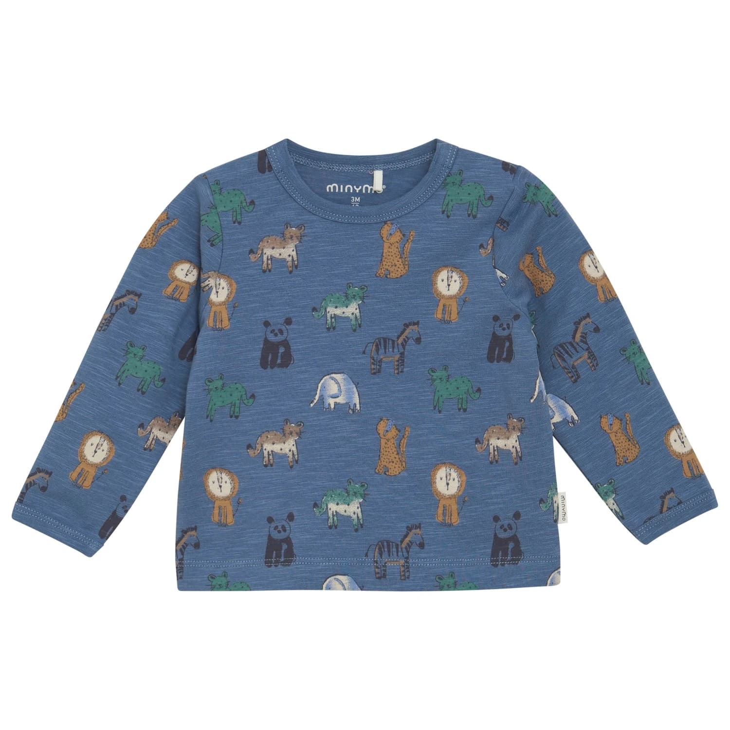 Детска блуза с дълъг ръкав Minymo Kid's T-Shirt L/S AOP Longsleeve - China Blue