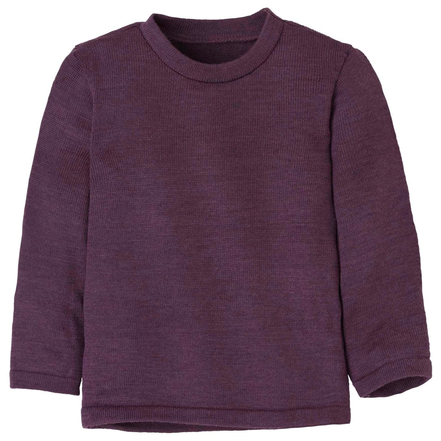 Детски вълнен пуловер disana Kid's Strick-Pullover Wool jumper - Aubergine