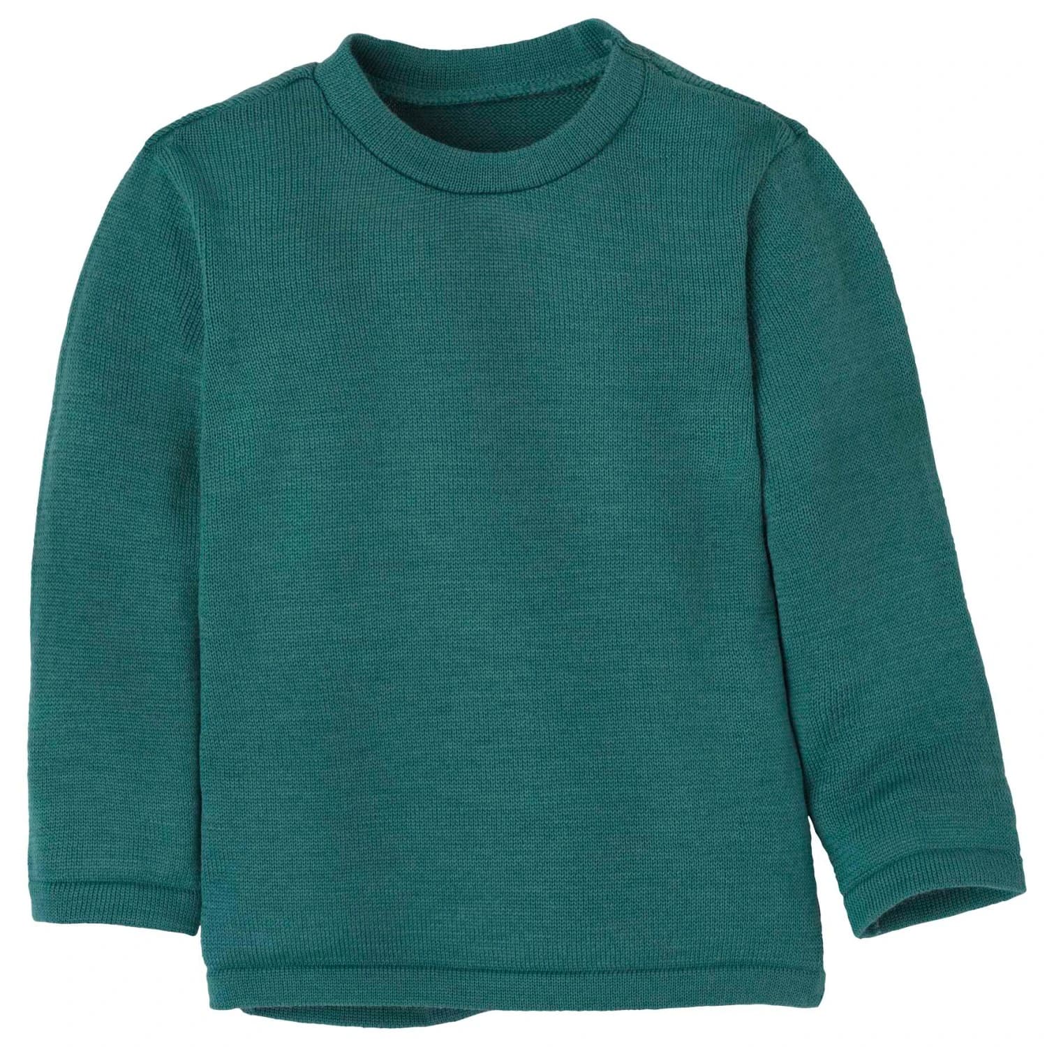 Детски вълнен пуловер disana Kid's Strick-Pullover Wool jumper - Eukalyptus