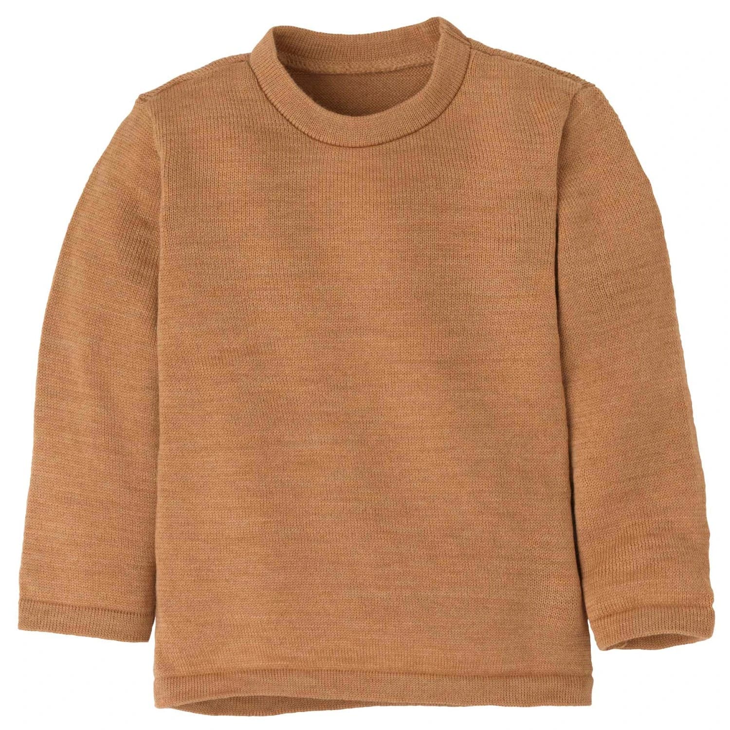 Детски вълнен пуловер disana Kid's Strick-Pullover Wool jumper - Karamell