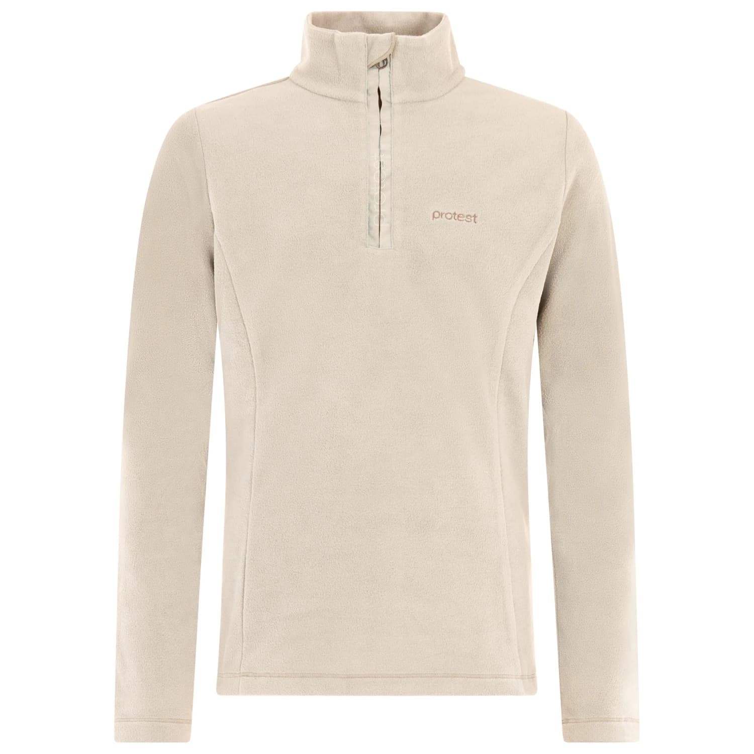 Детски поларен пуловер Protest Kid's PRTRemutey 1/4 Zip Active Top Fleece jumper - Kit Off-White
