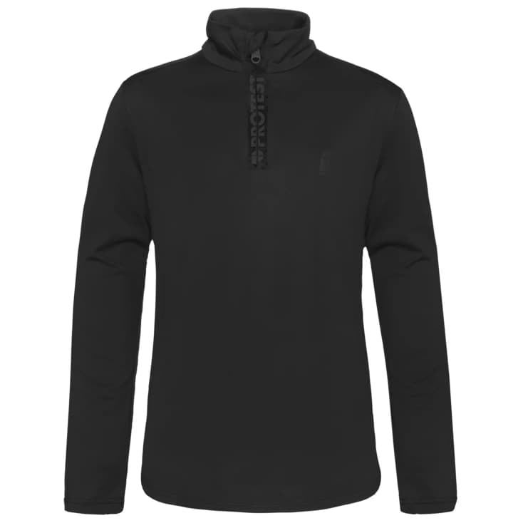 Детски поларен пуловер Protest Kid's PRTRewillowy 1/4 Zip Active Top Fleece jumper - True Black