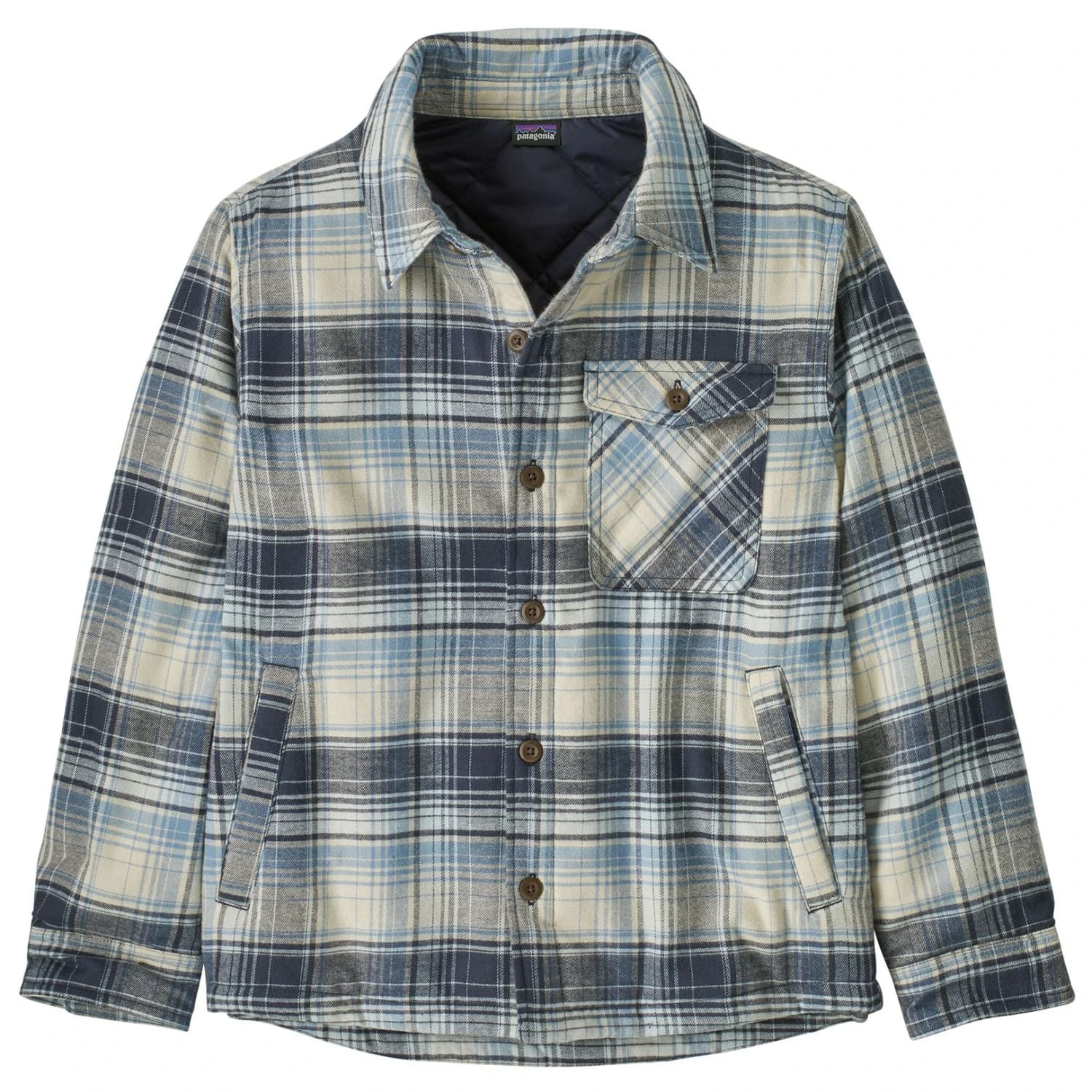 Детска риза с копчета Patagonia Kid's Lightweight Insulated Fjord Jacket Shirt - Foggy: Virtually Blue