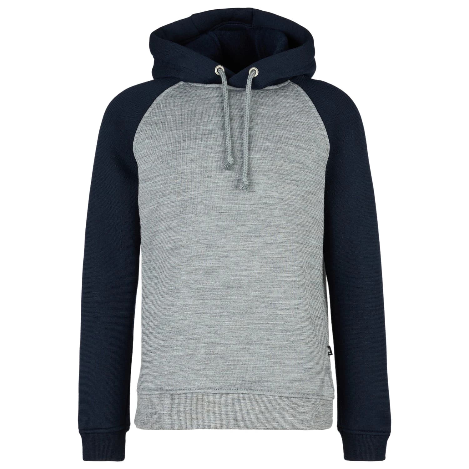 Детски вълнен пуловер Stoic Kid's MerinoFlatFleece240 SolbergSt. Hoody Merino hoodie - Dark Navy / Light Grey Melange