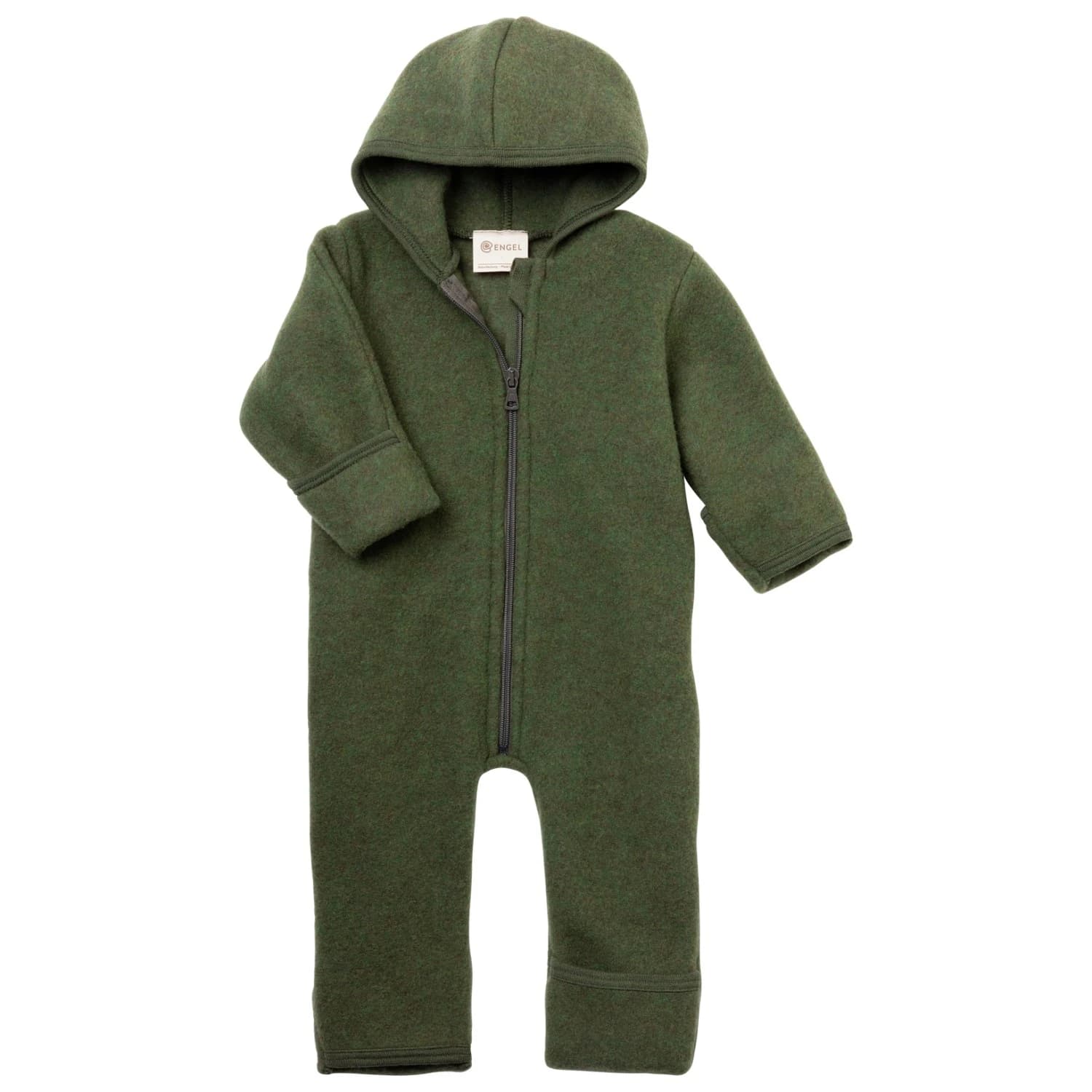 Цял костюм Engel Baby Overall with Hood and Zip Overall - Schilf Melange