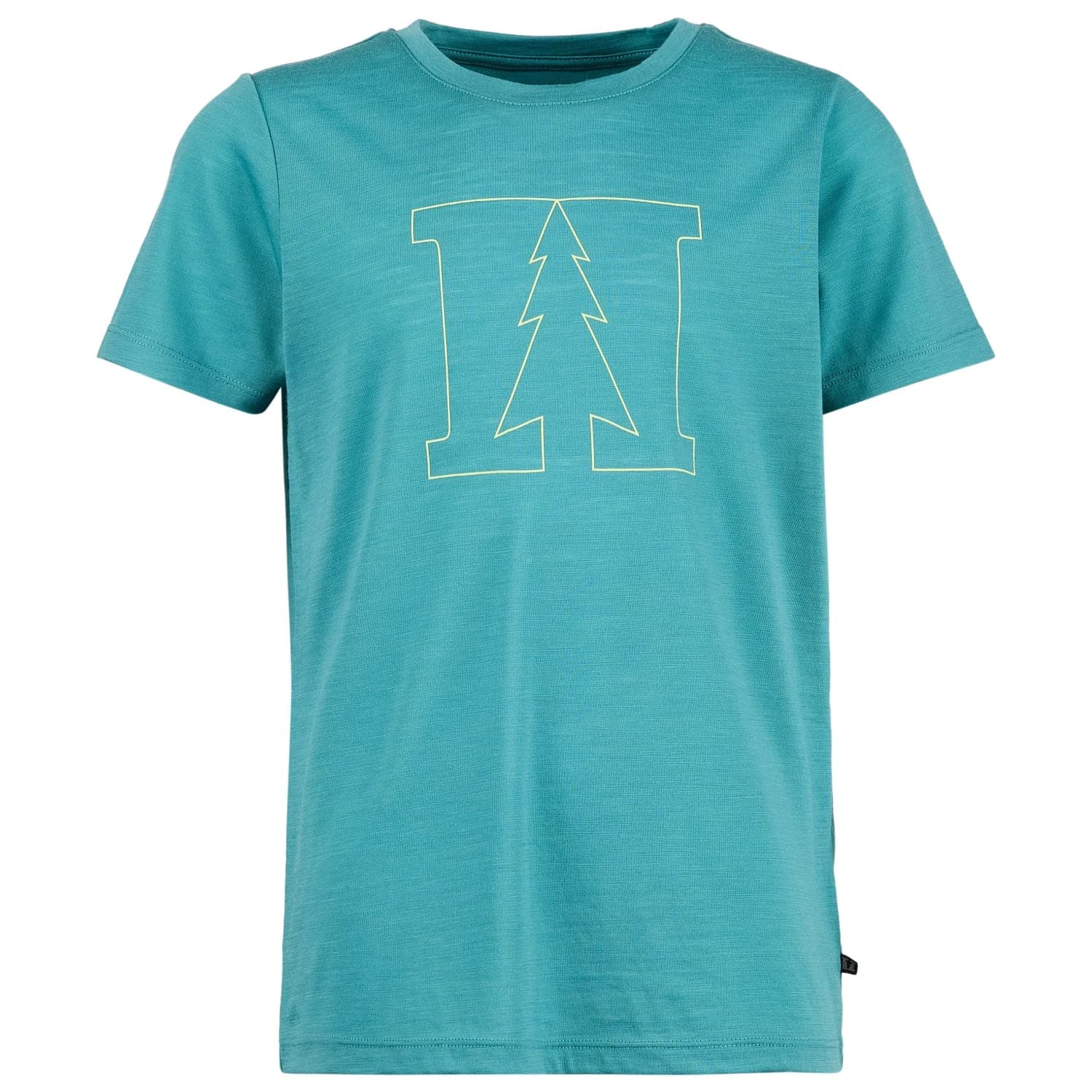 Детска мериносова блуза Heber Peak Kid's MerinoMix150 PineconeHe. Print T-Shirt Merino shirt - Real Teal