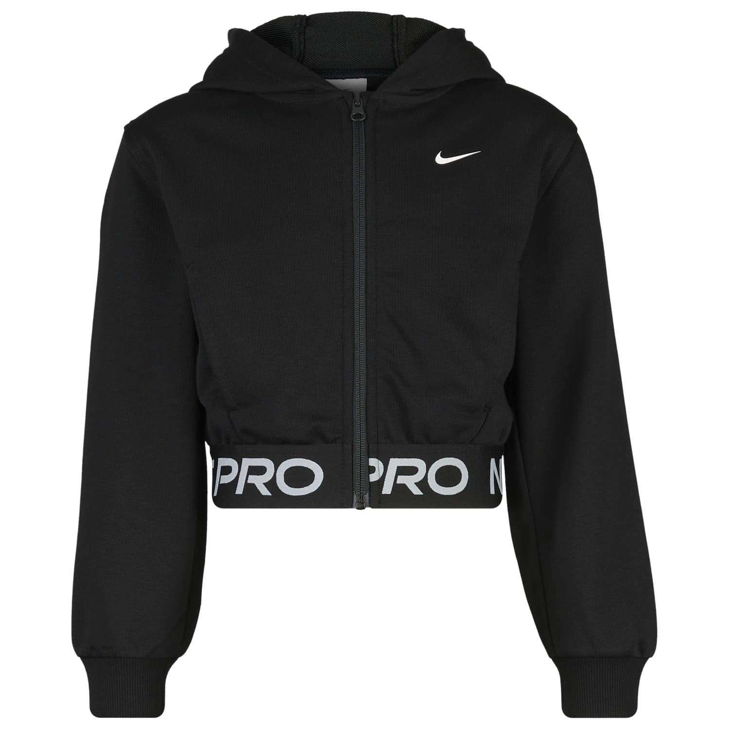 Суичър Nike Girl's NP Dri-Fit Full Zip Fleece Hoody Hoodie - Black / Black / Black / White