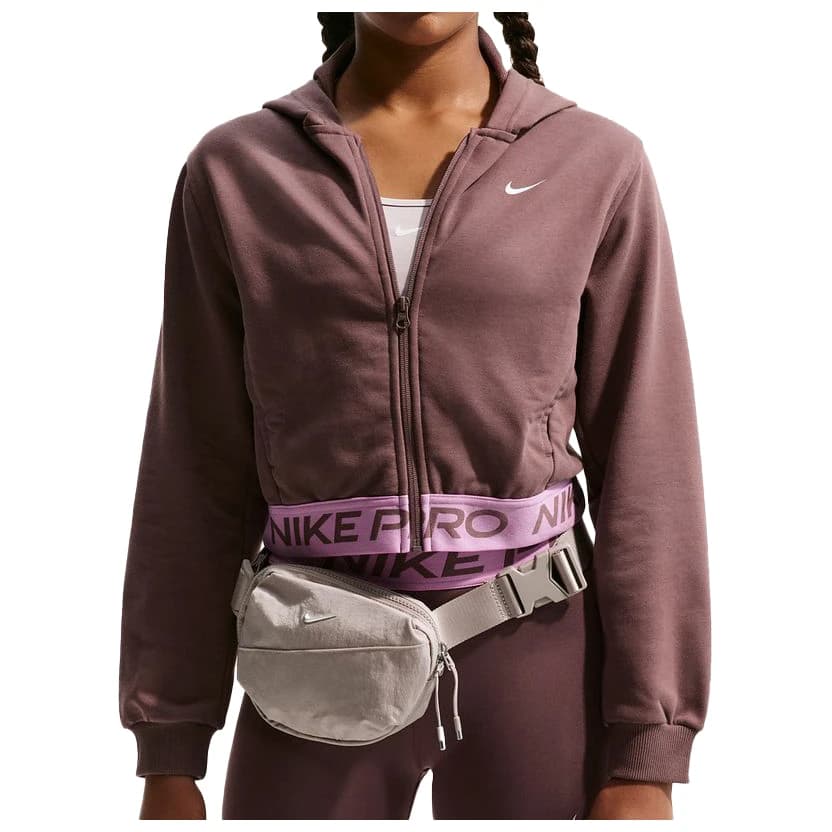 Суичър Nike Girl's NP Dri-Fit Full Zip Fleece Hoody Hoodie - Tattoo / Tattoo / Light Magenta / White