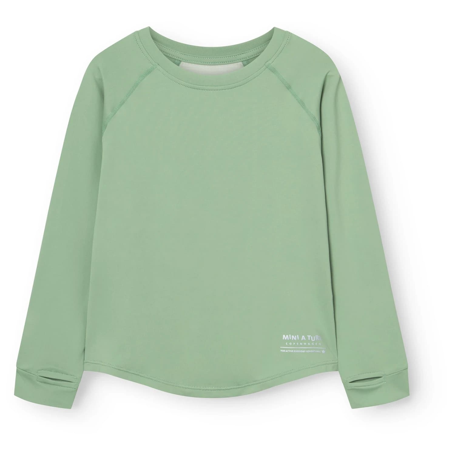 Детска спортна тениска Mini A Ture Kid's Matcarab L/S T-Shirt Sport shirt - Basil Green