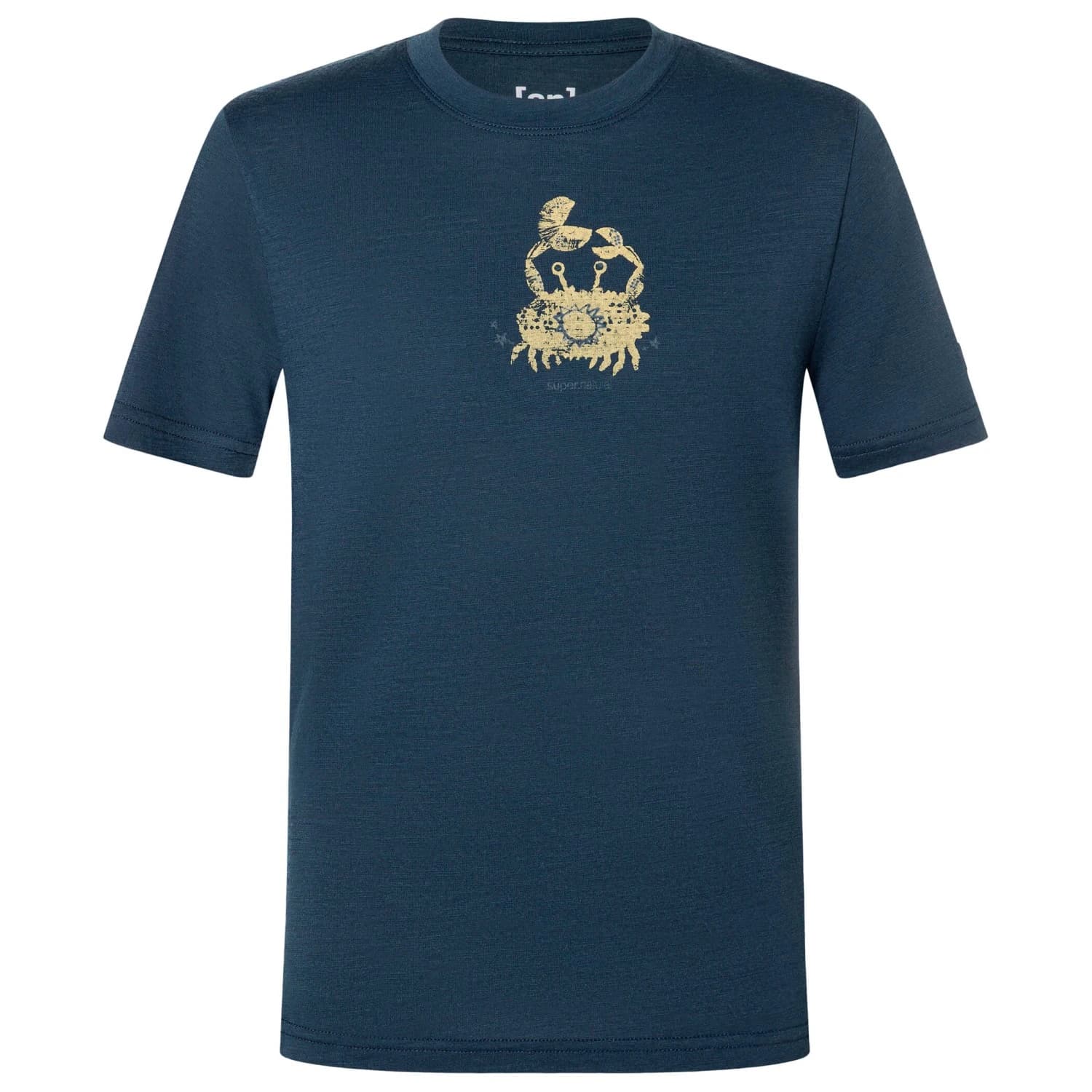 Детска мериносова блуза super.natural Kid's Crab Tee Merino shirt - Blueberry / Various