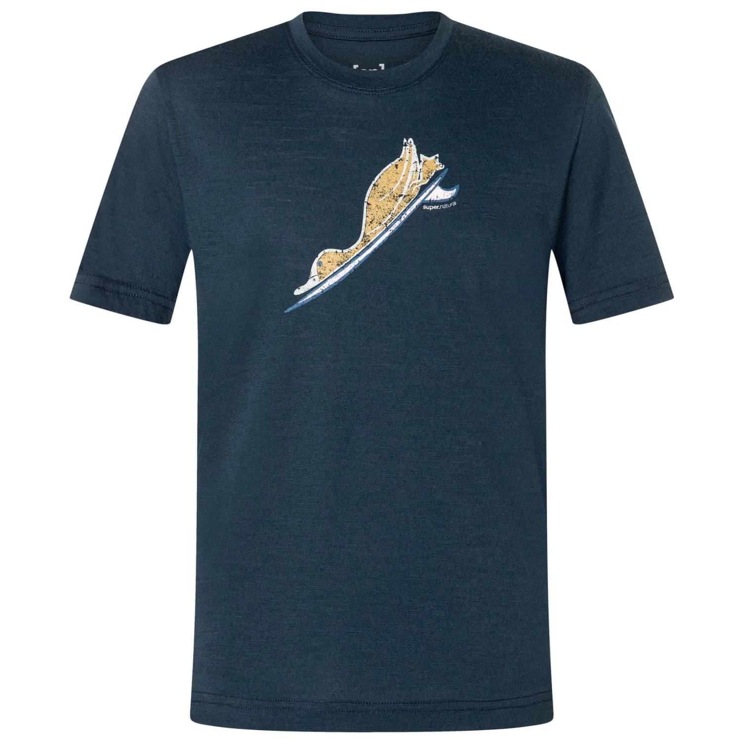 Детска мериносова блуза super.natural Kid's Duck Dive Tee Merino shirt - Blueberry / Various