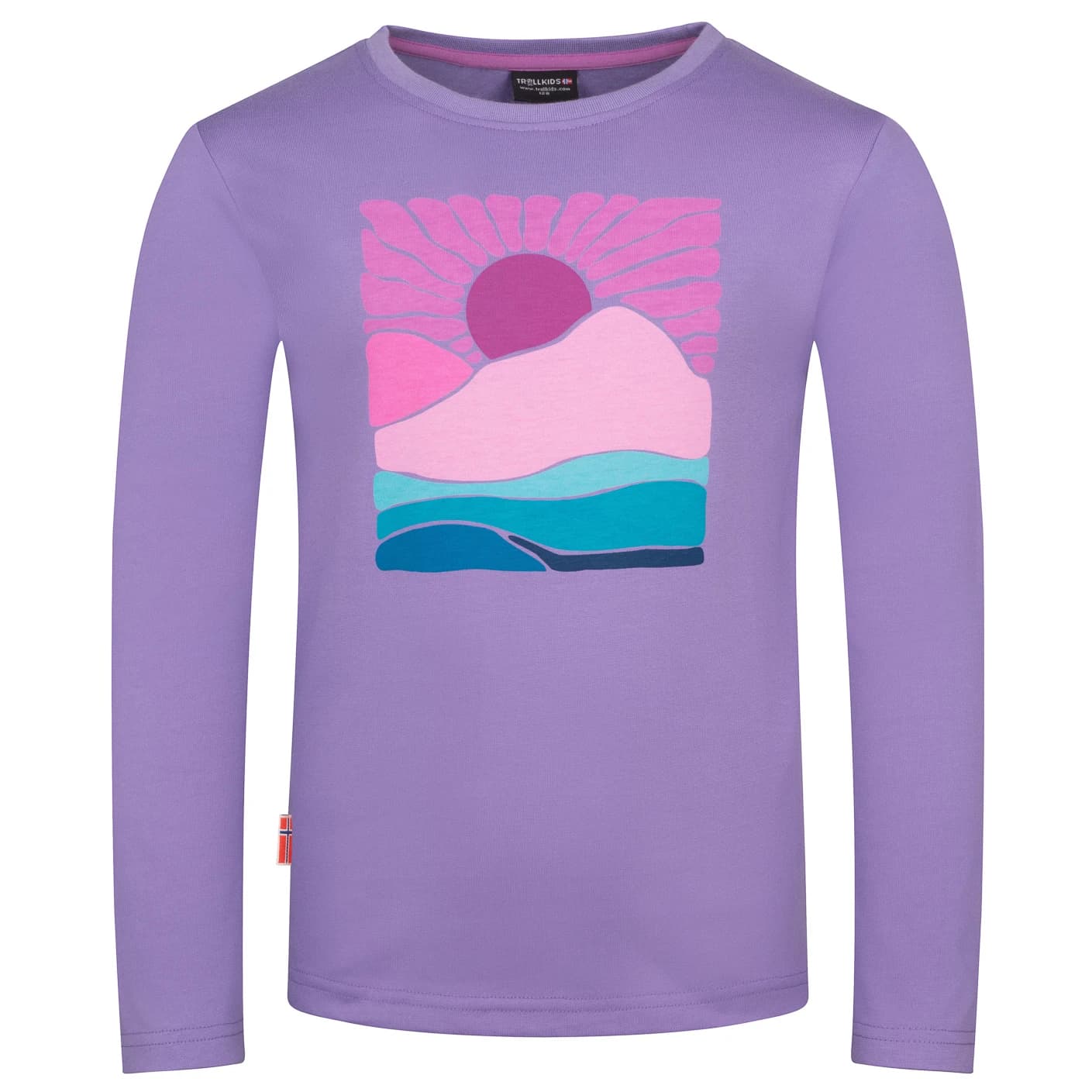 Детска блуза с дълъг ръкав Trollkids Girl's Falketind Longsleeve Longsleeve - Lilac