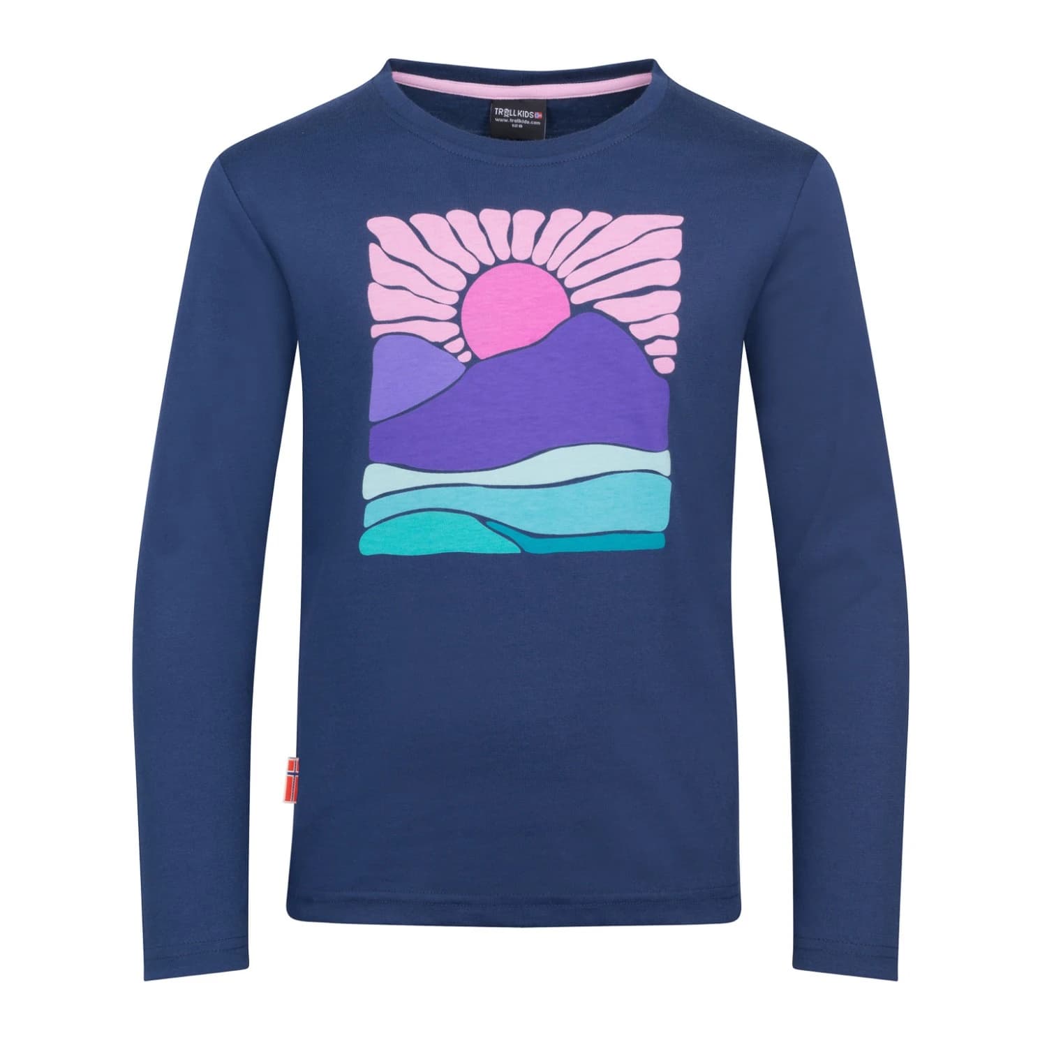 Детска блуза с дълъг ръкав Trollkids Girl's Falketind Longsleeve Longsleeve - Mystic Blue