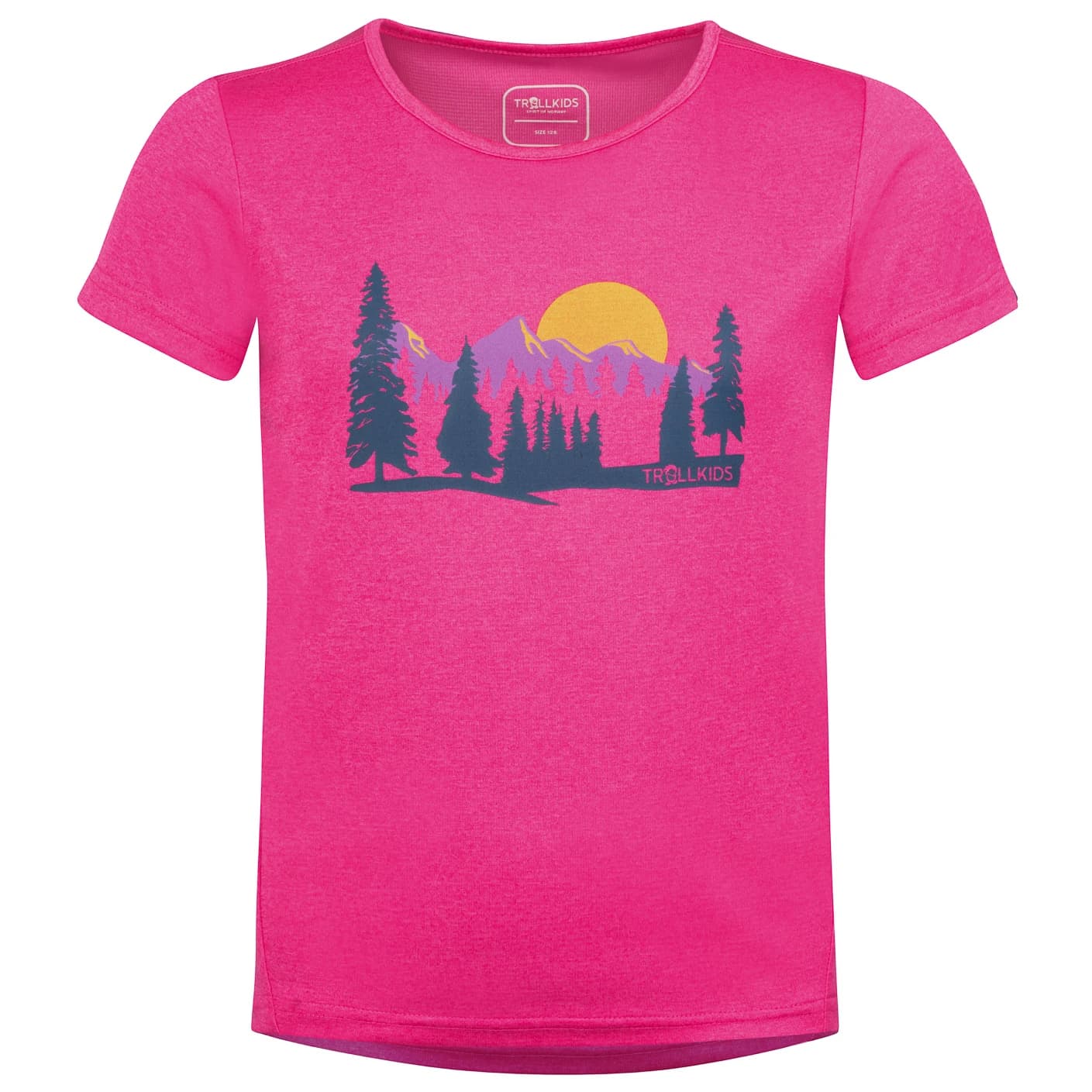 Детска спортна тениска Trollkids Girl's Gudvangen Shirt Sport shirt - Magenta
