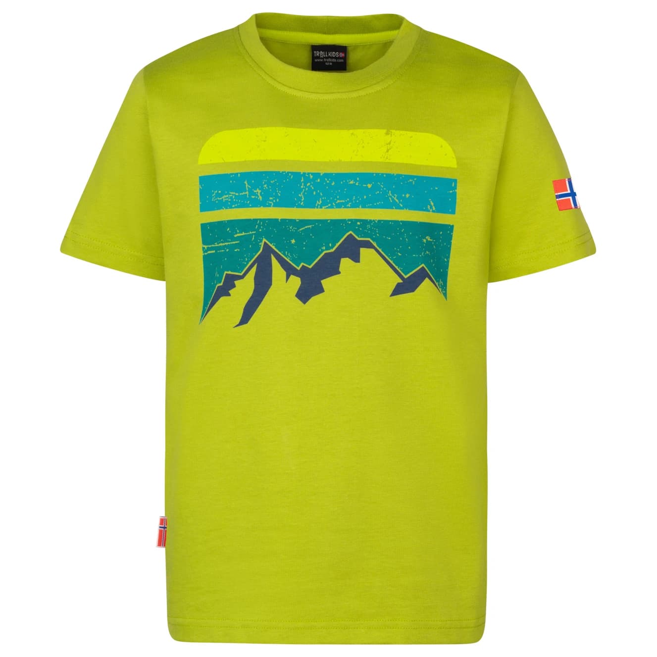 Детска тениска Trollkids Kid's Falketind T T-shirt - Kiwi
