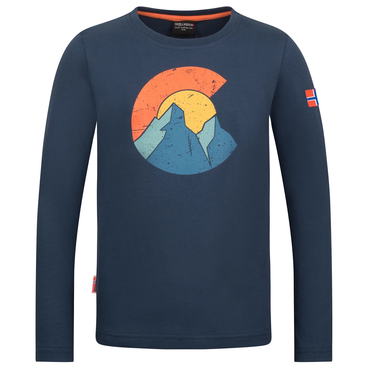 Детска блуза с дълъг ръкав Trollkids Kid's Halsafjord Longsleeve Longsleeve - Mystic Blue