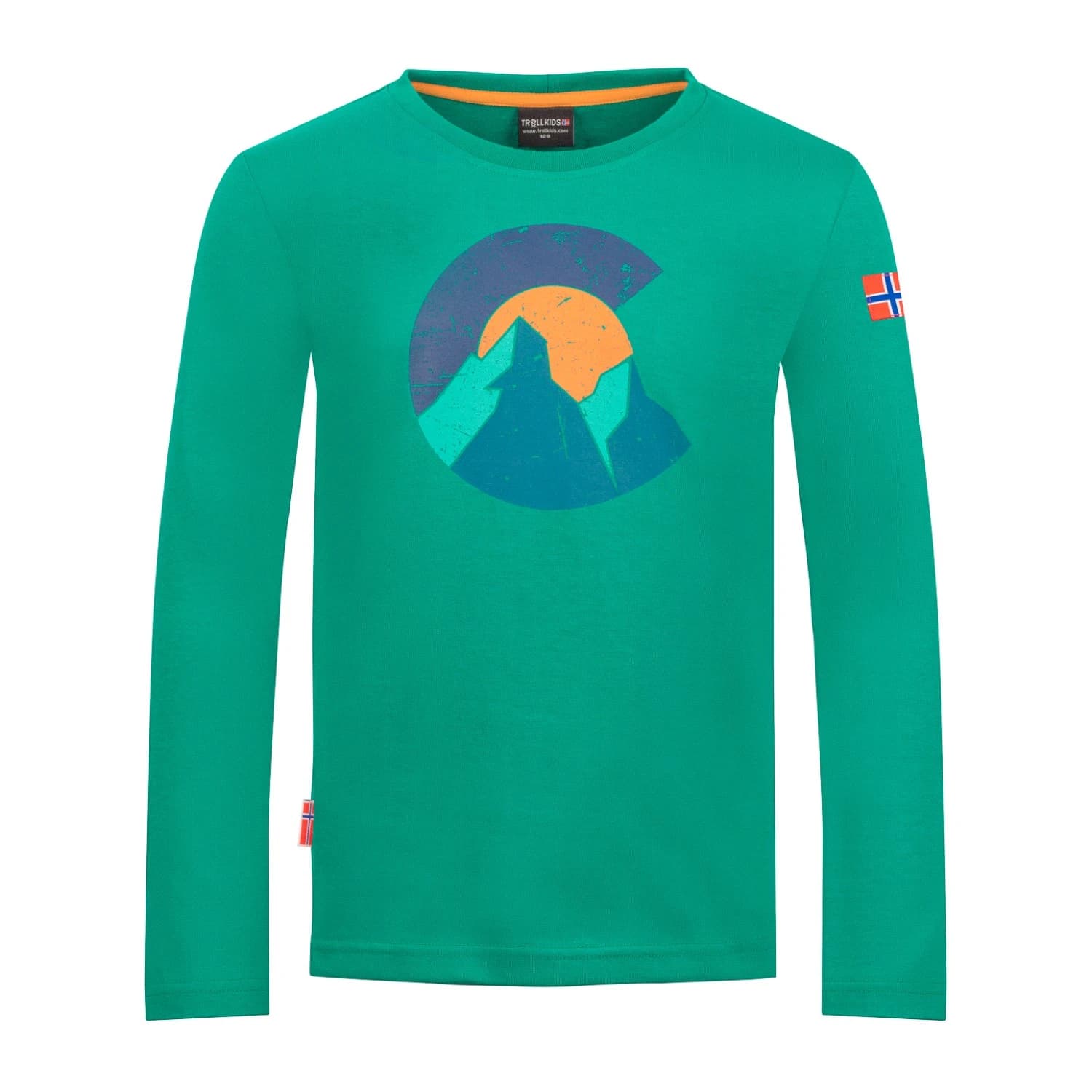 Детска блуза с дълъг ръкав Trollkids Kid's Halsafjord Longsleeve Longsleeve - Sea Green
