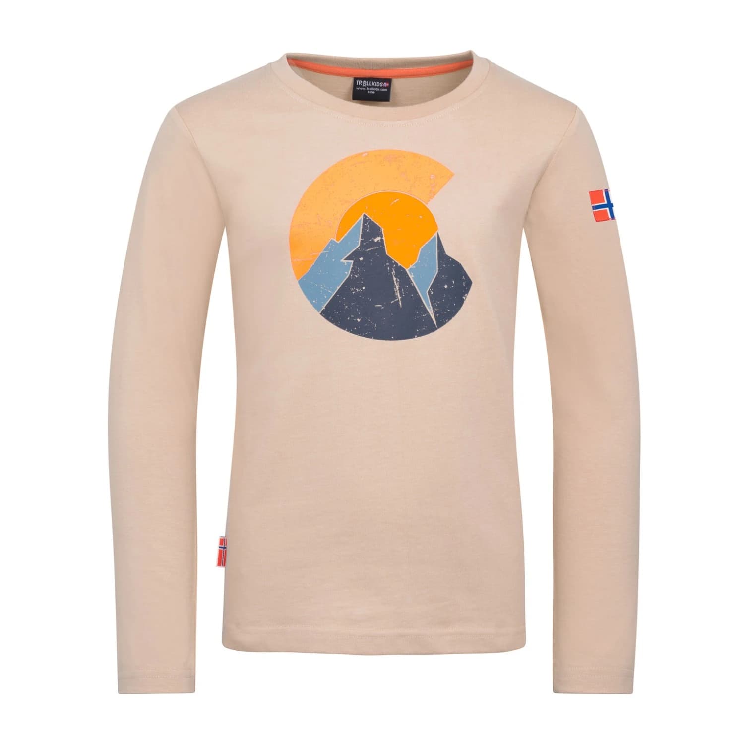 Детска блуза с дълъг ръкав Trollkids Kid's Halsafjord Longsleeve Longsleeve - Cashew