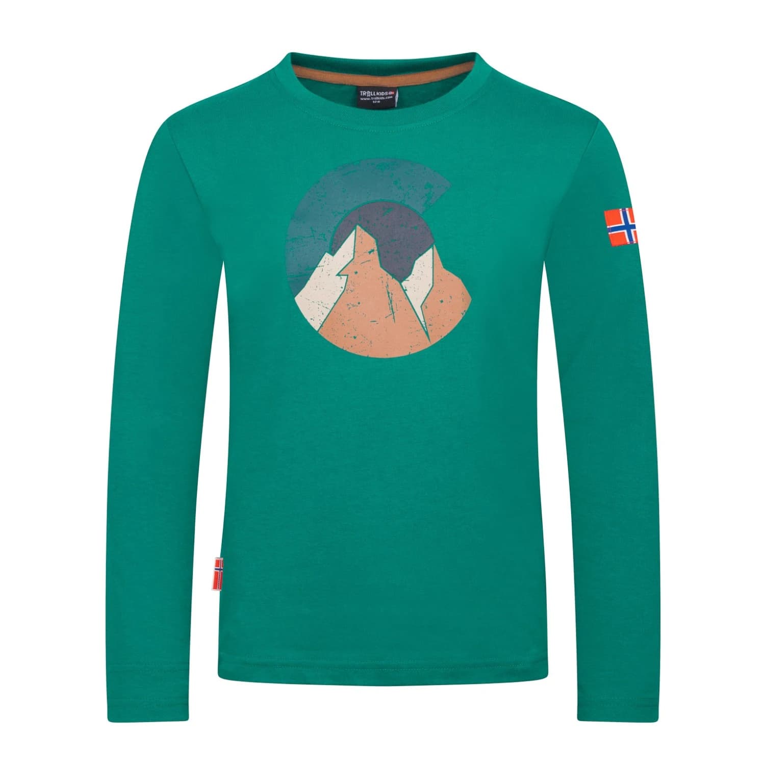 Детска блуза с дълъг ръкав Trollkids Kid's Halsafjord Longsleeve Longsleeve - Dark Cyan