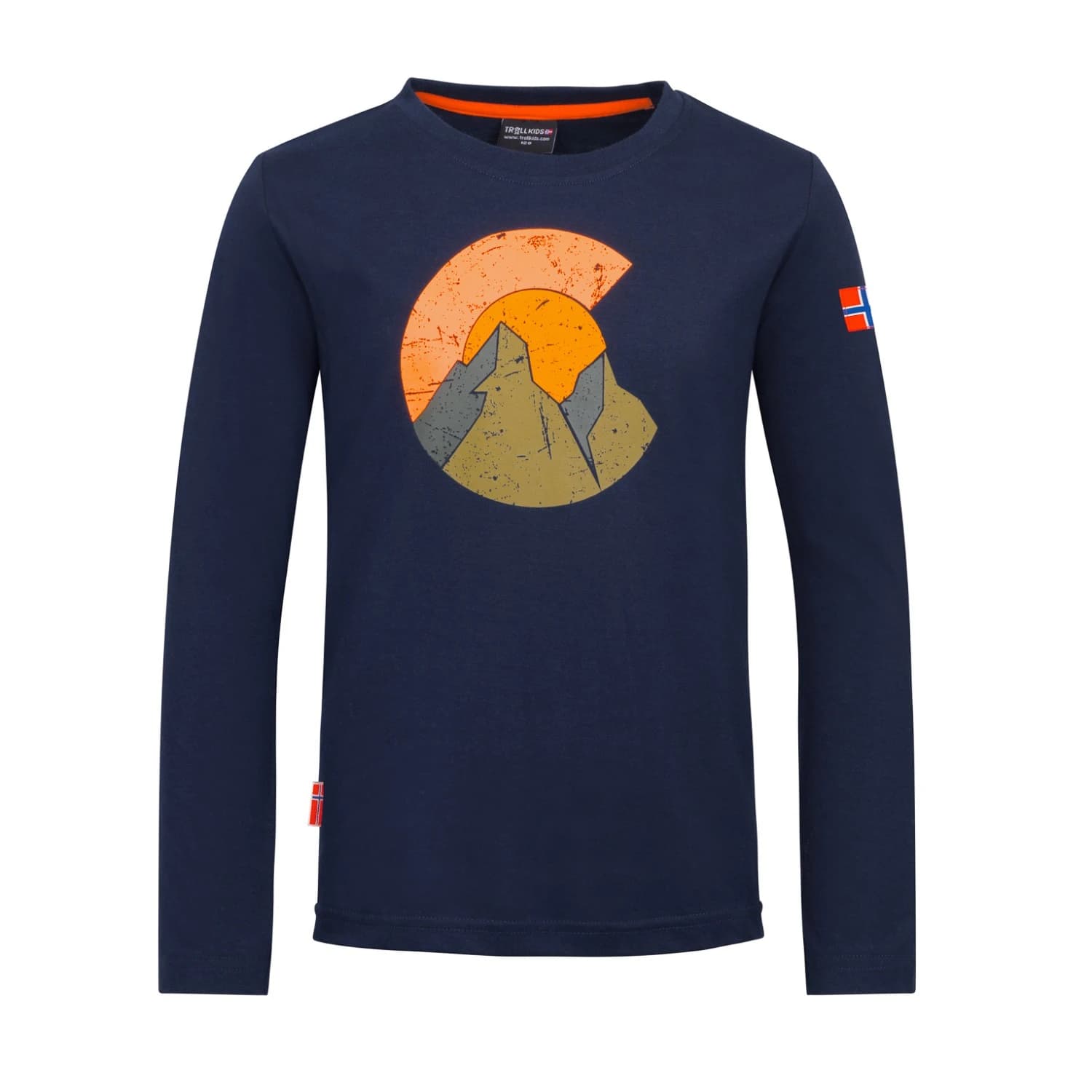 Детска блуза с дълъг ръкав Trollkids Kid's Halsafjord Longsleeve Longsleeve - Navy