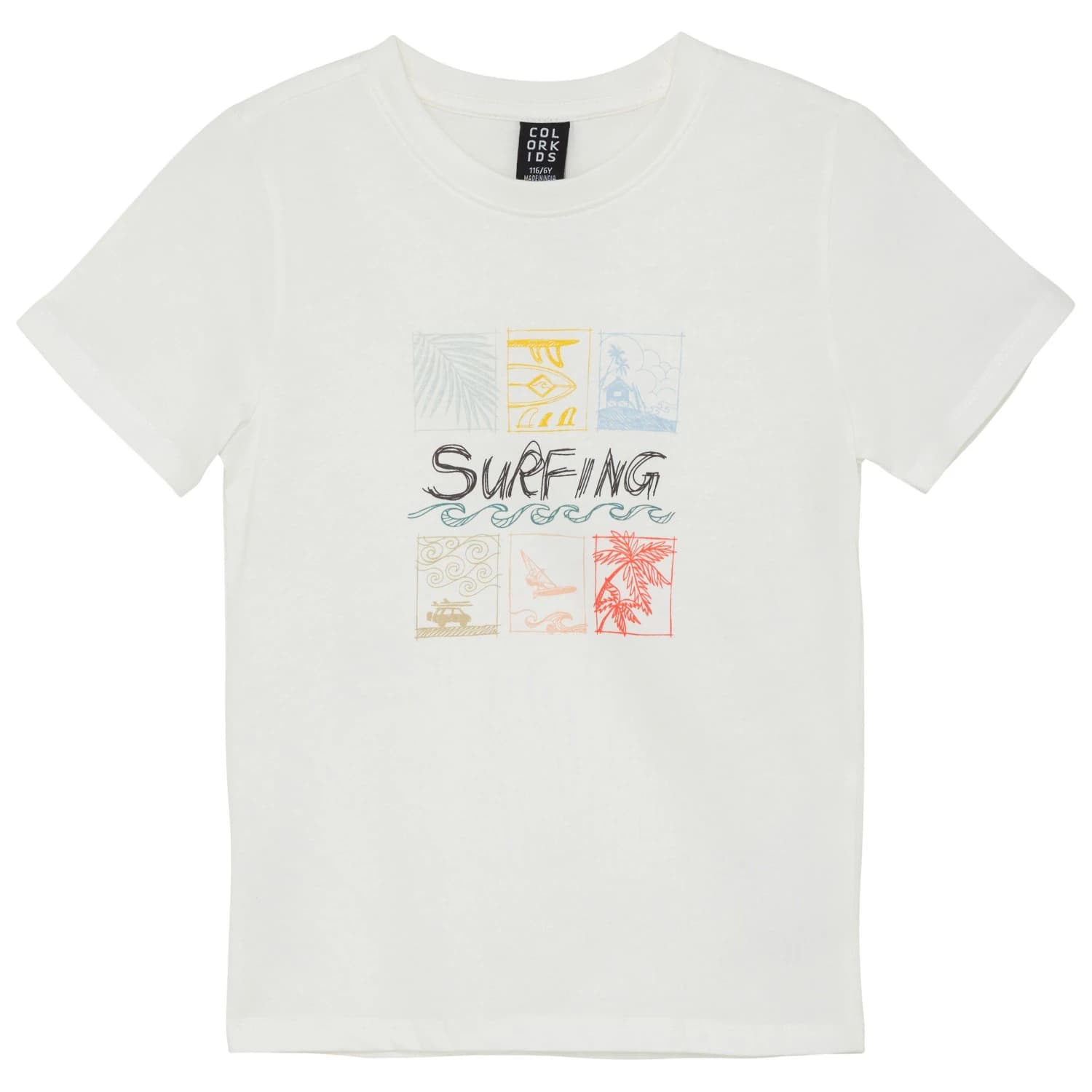 Детска тениска Color Kids Kid's T-Shirt with Print S/S 742675 T-shirt - Snow White