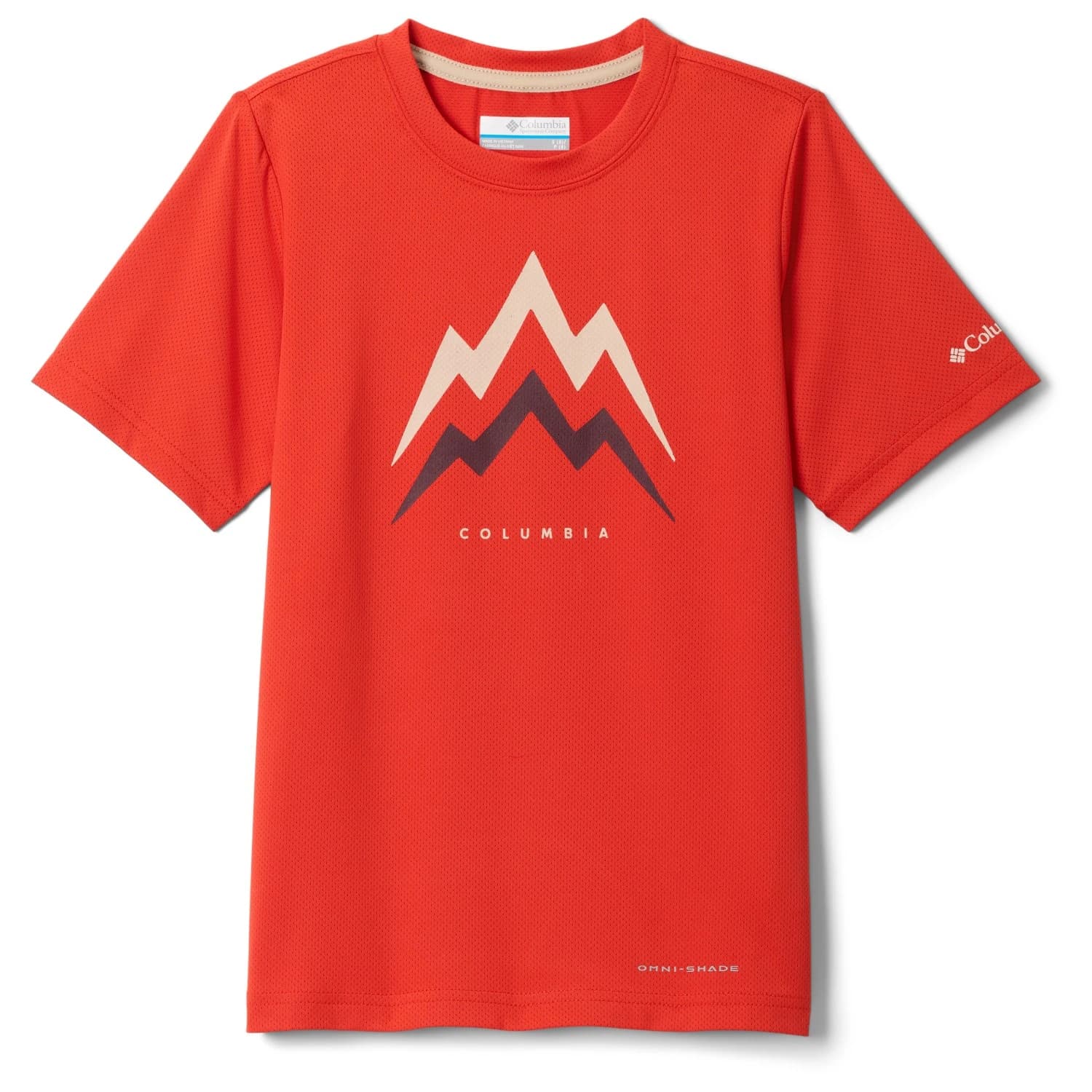 Детска спортна тениска Columbia Kid's Tech Trail Utility S/S Graphic Crew Sport shirt - Super Sonic / Energetic