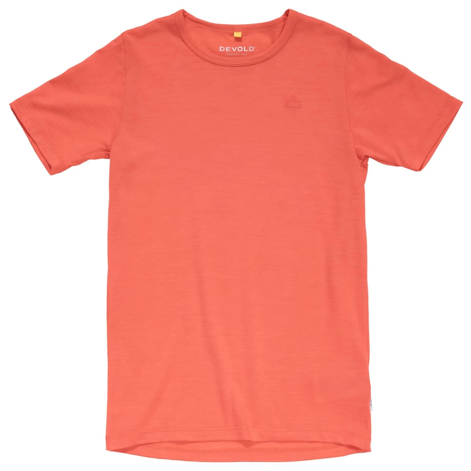 Детска мериносова блуза Devold Kid's Active Tee Merino shirt - Cayenne