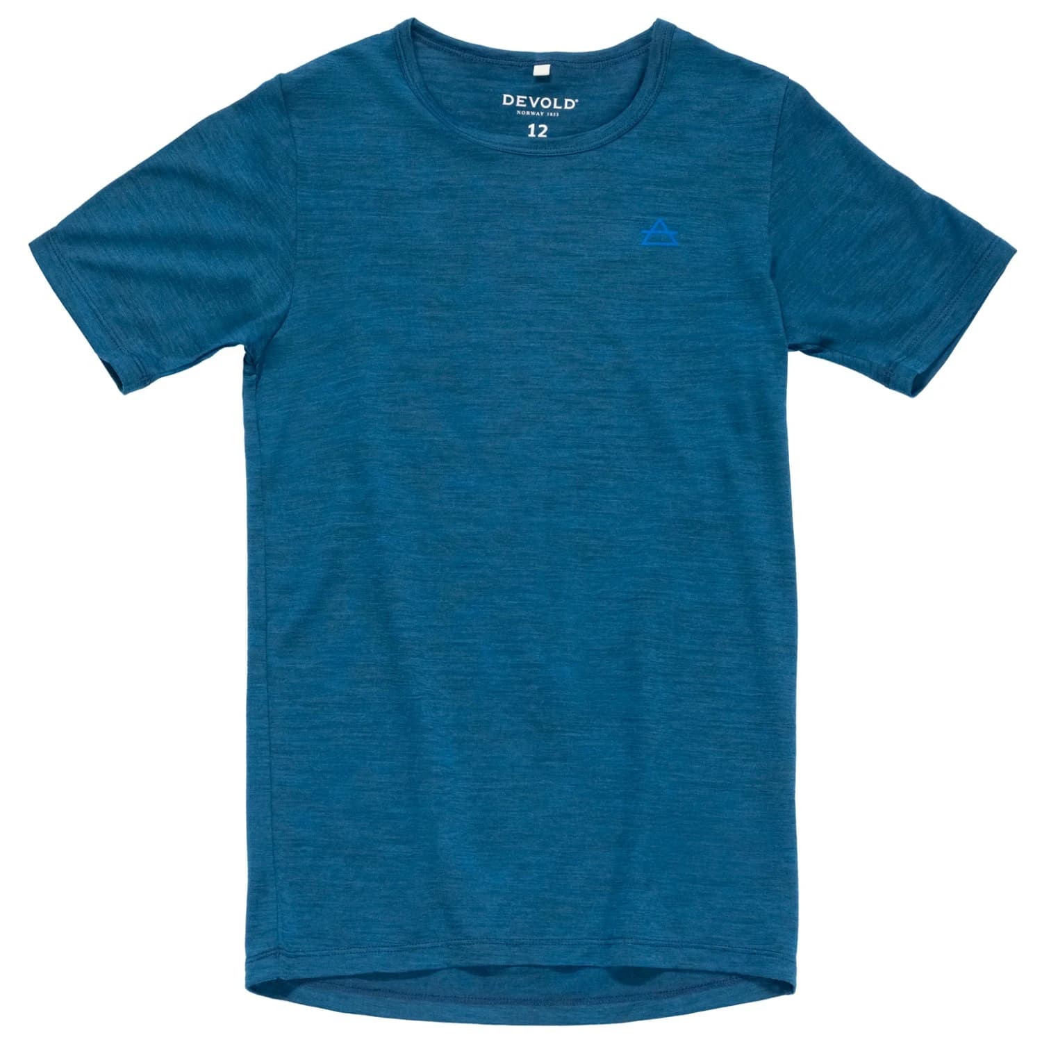 Детска мериносова блуза Devold Kid's Active Tee Merino shirt - Skydiver Dark