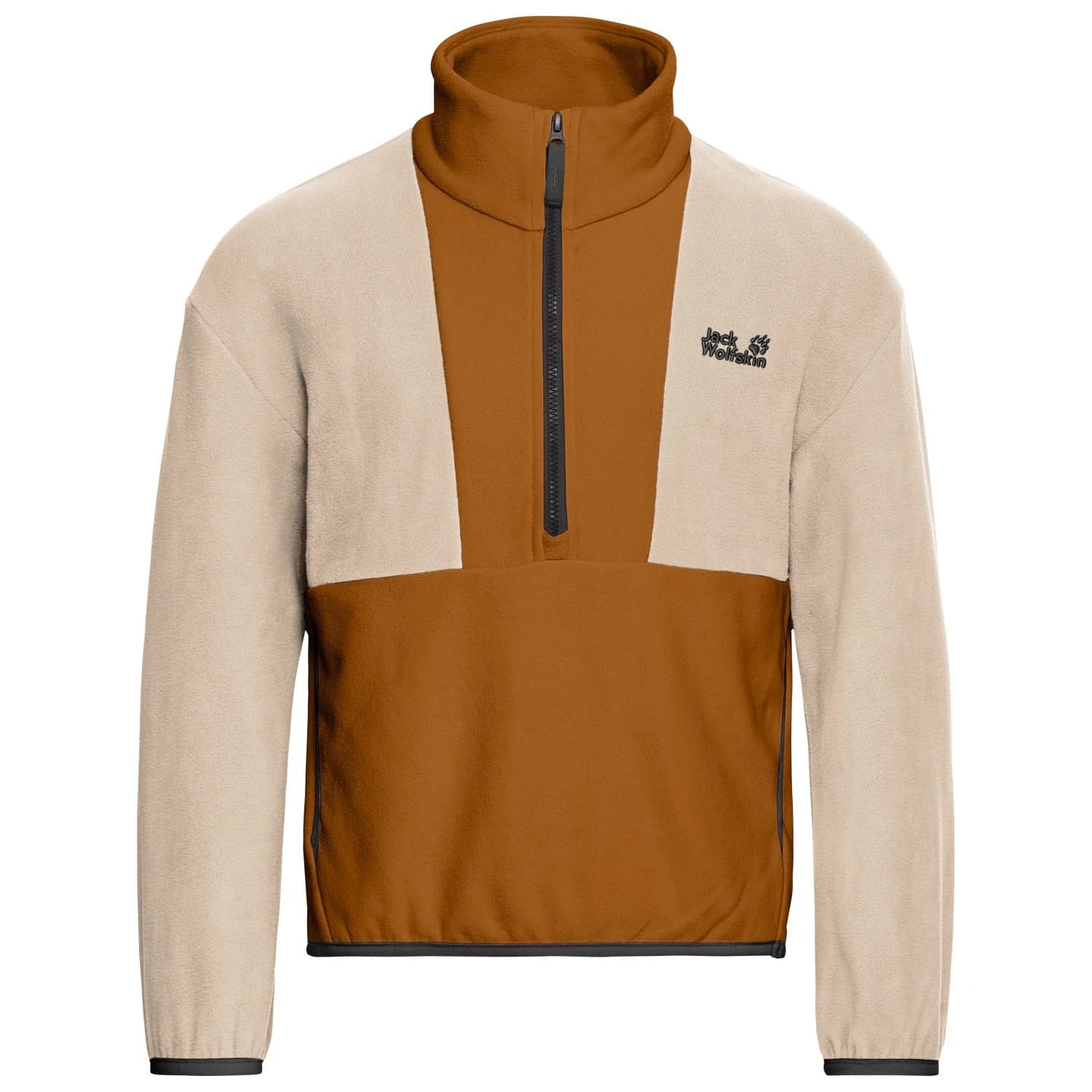 Детски поларен пуловер Jack Wolfskin Kid's Colorblock Taunus Halfzip Fleece jumper - Autumn Leaves