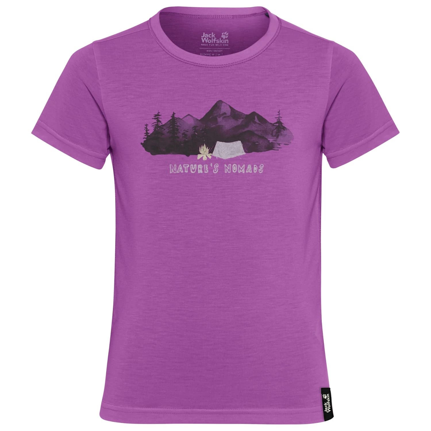 Детска спортна тениска Jack Wolfskin Kid's Hiking Graphic T-Shirt Sport shirt - Print Freesia