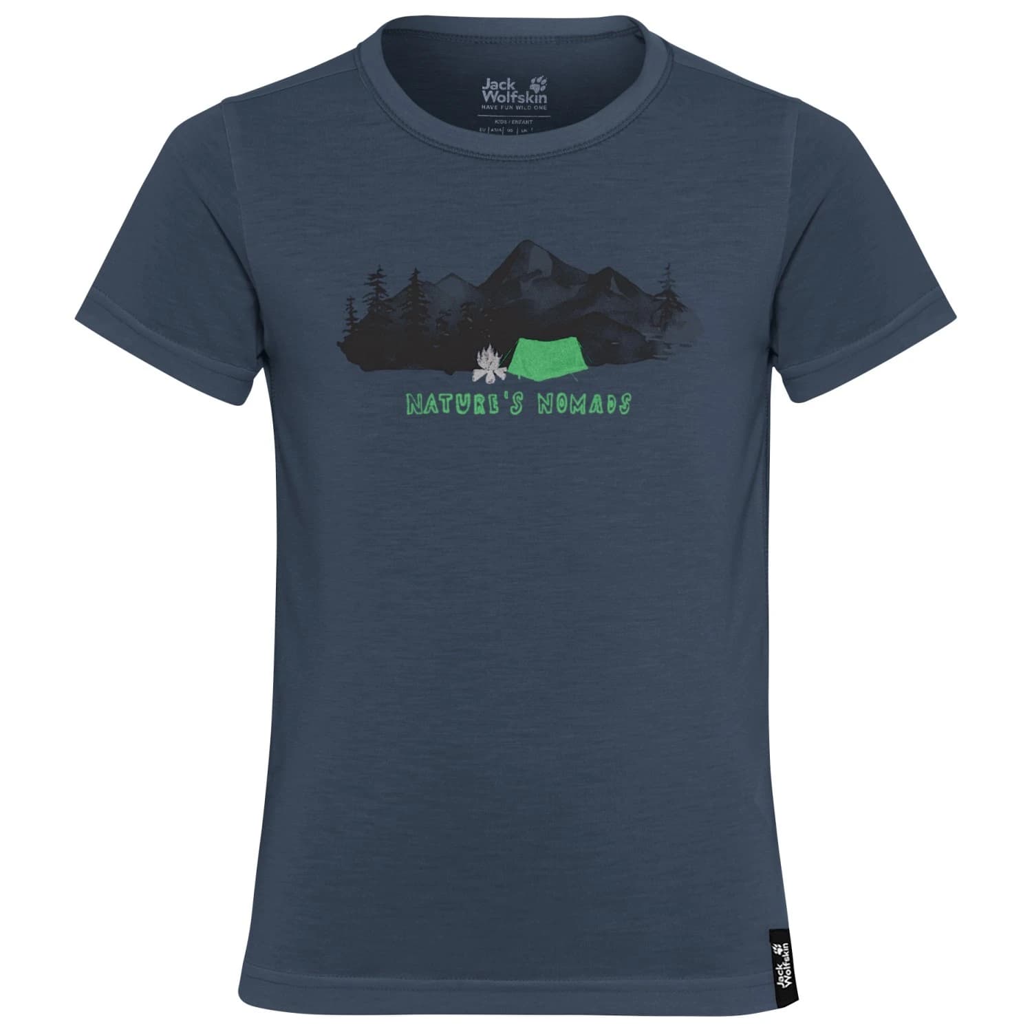 Детска спортна тениска Jack Wolfskin Kid's Hiking Graphic T-Shirt Sport shirt - Print Midnight Sky