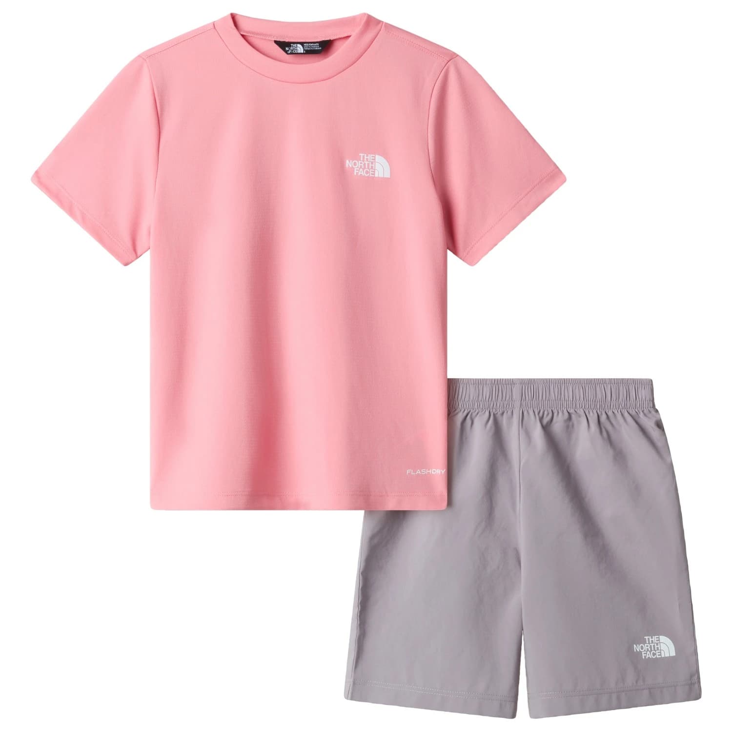 Детска спортна тениска The North Face Kid's 24/7 Set Sport shirt - Coral Crush / Transcendent Grey
