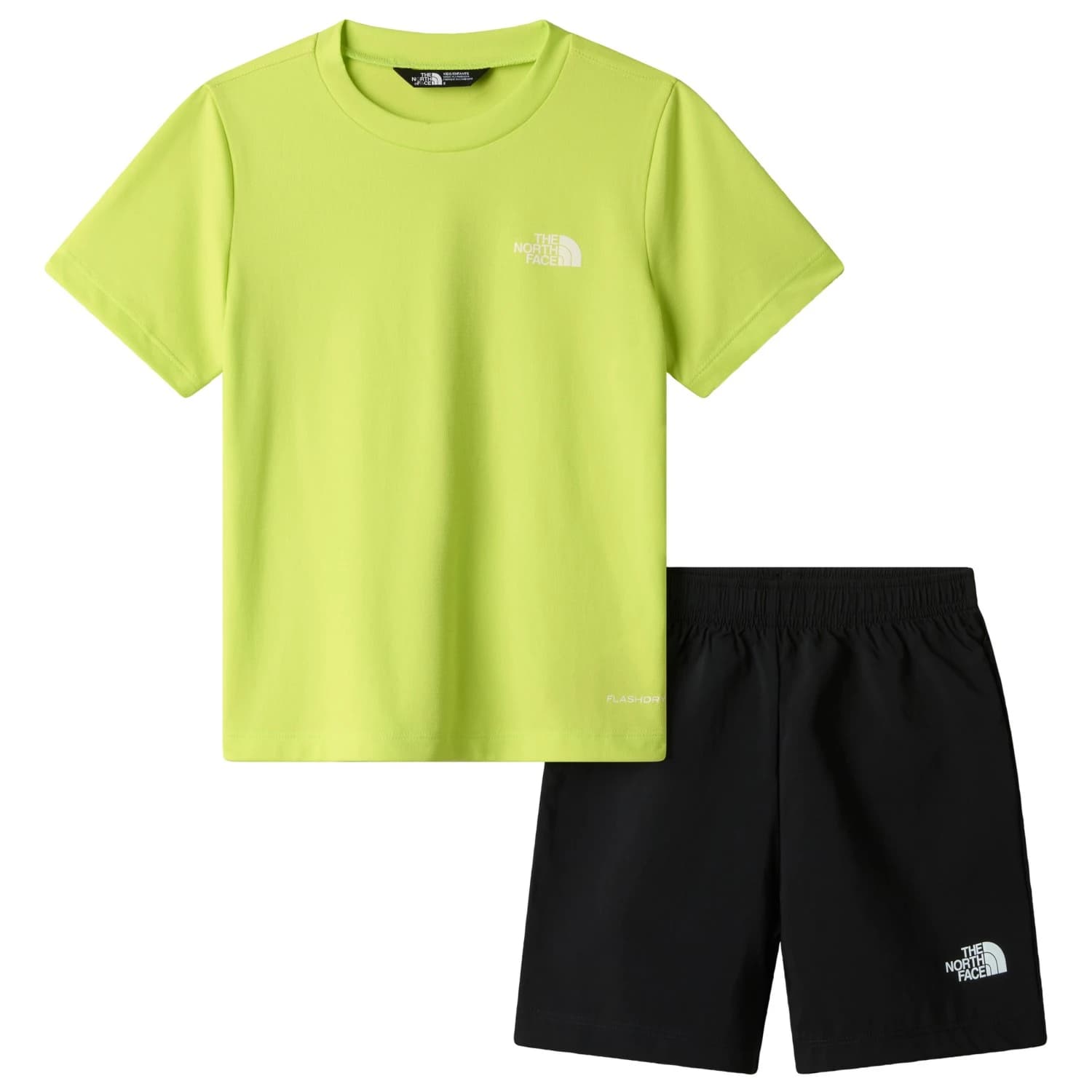 Детска спортна тениска The North Face Kid's 24/7 Set Sport shirt - Fizz Lime / Black