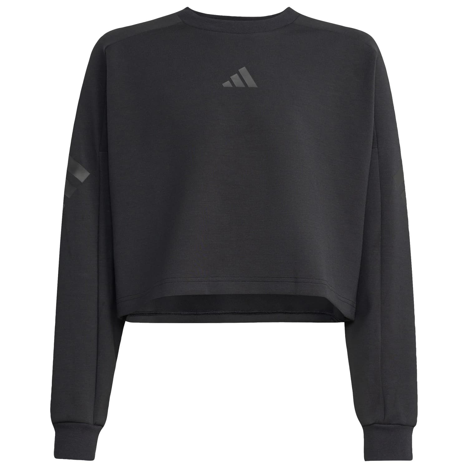 Детски пуловер adidas Kid's Future Icons 3-Stripes Crew Jumper - Black / Black